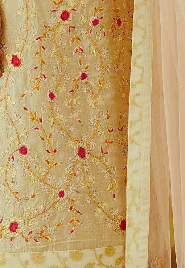Beige Kurta & Skirt Set