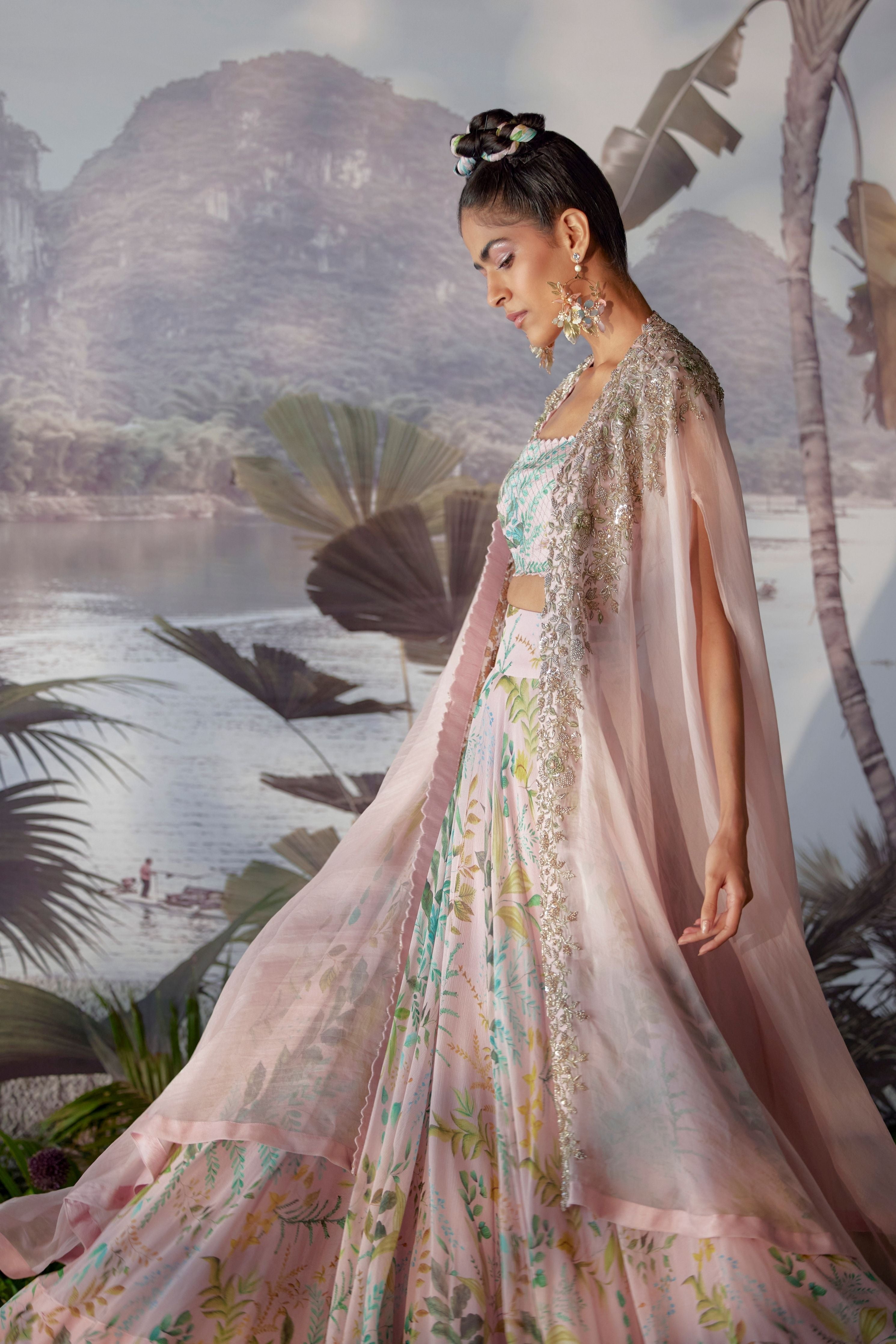 Hamsini Cape Lehenga Set