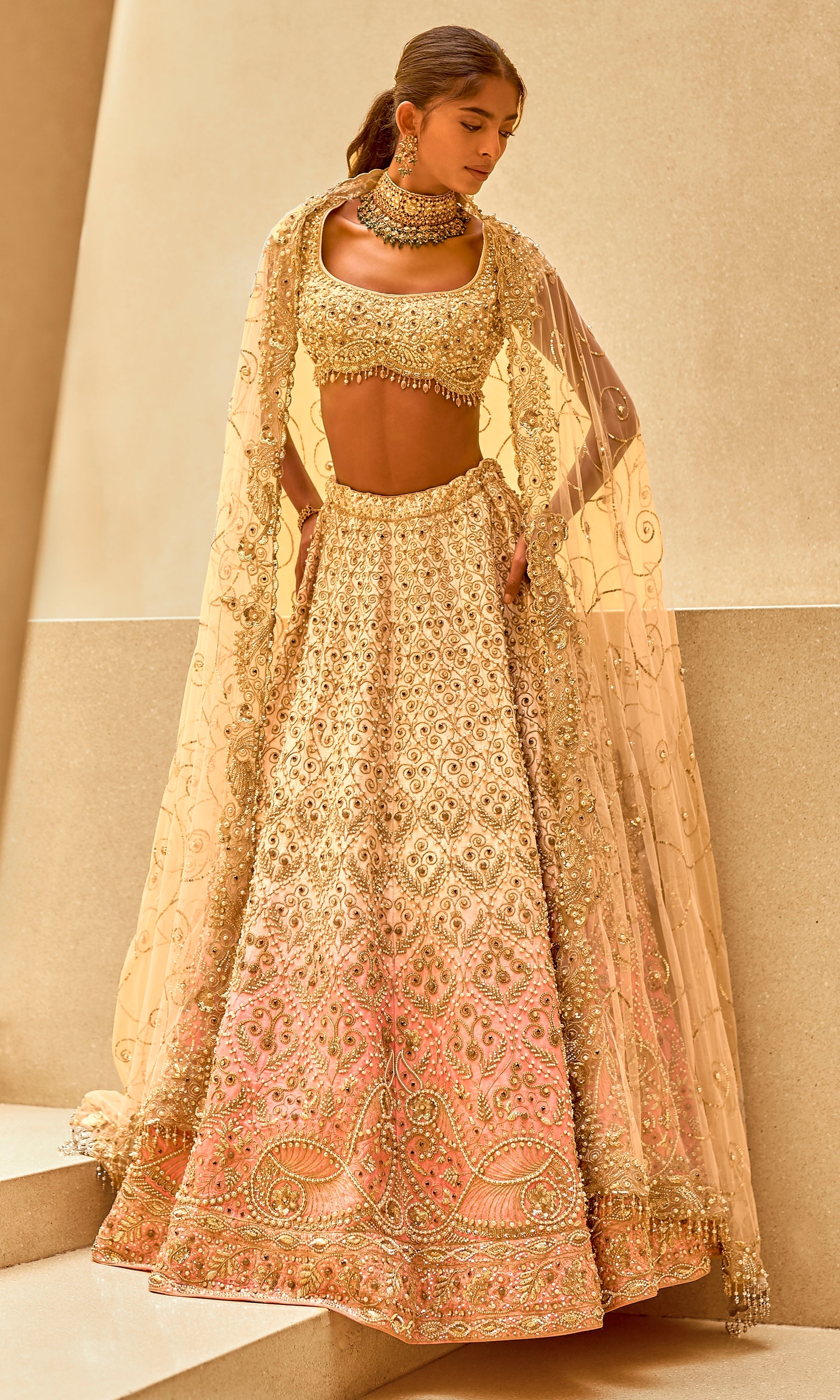 Regal Blush Ombre Lehenga Set