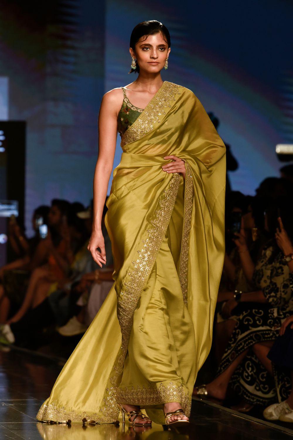 Dry Heena Green Saree Set