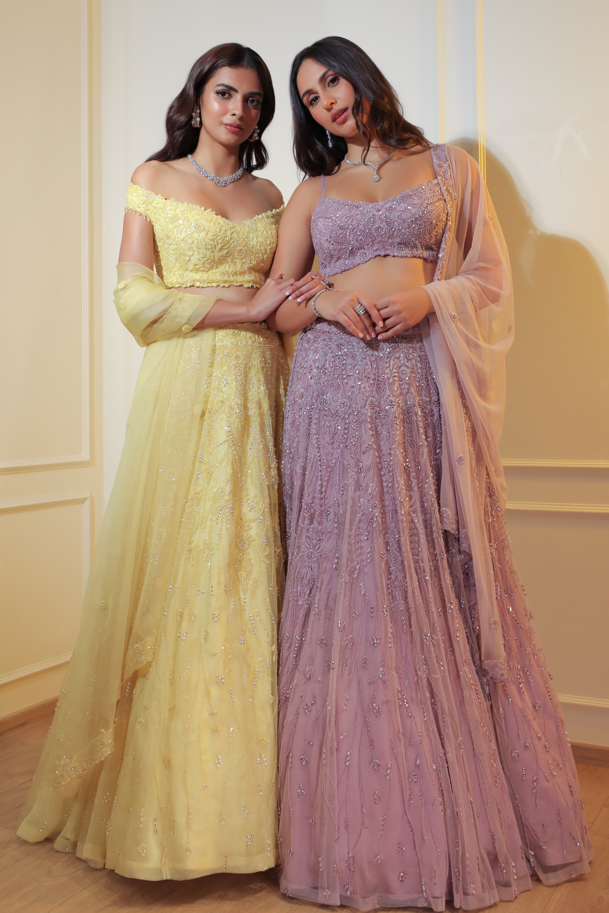 Mauve Crystal Lehenga