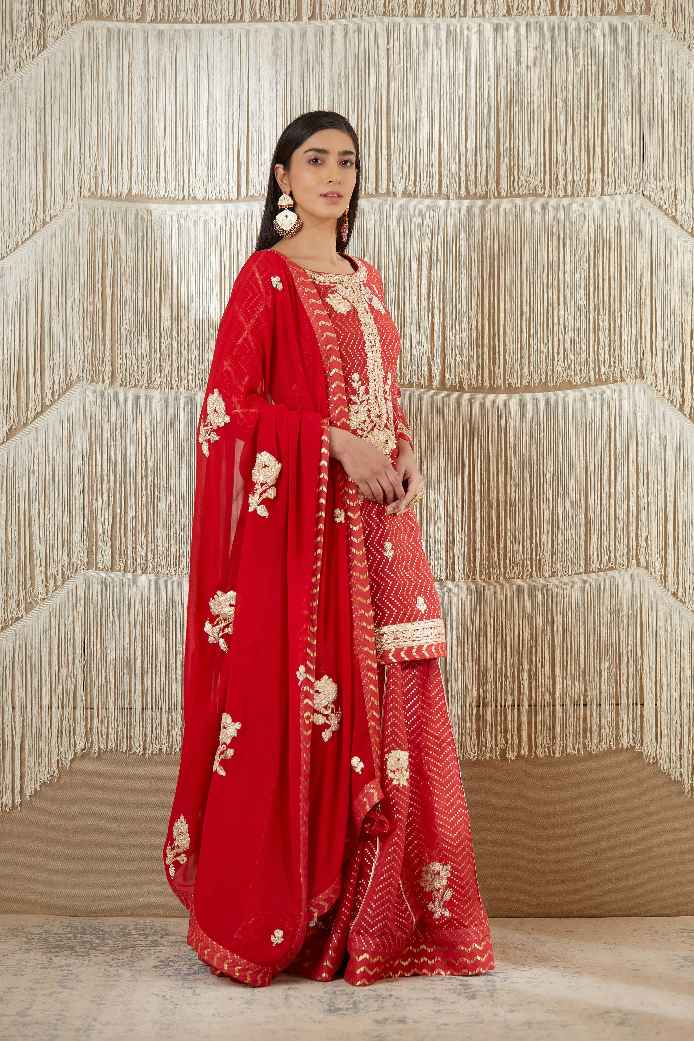Maroon Sharara set