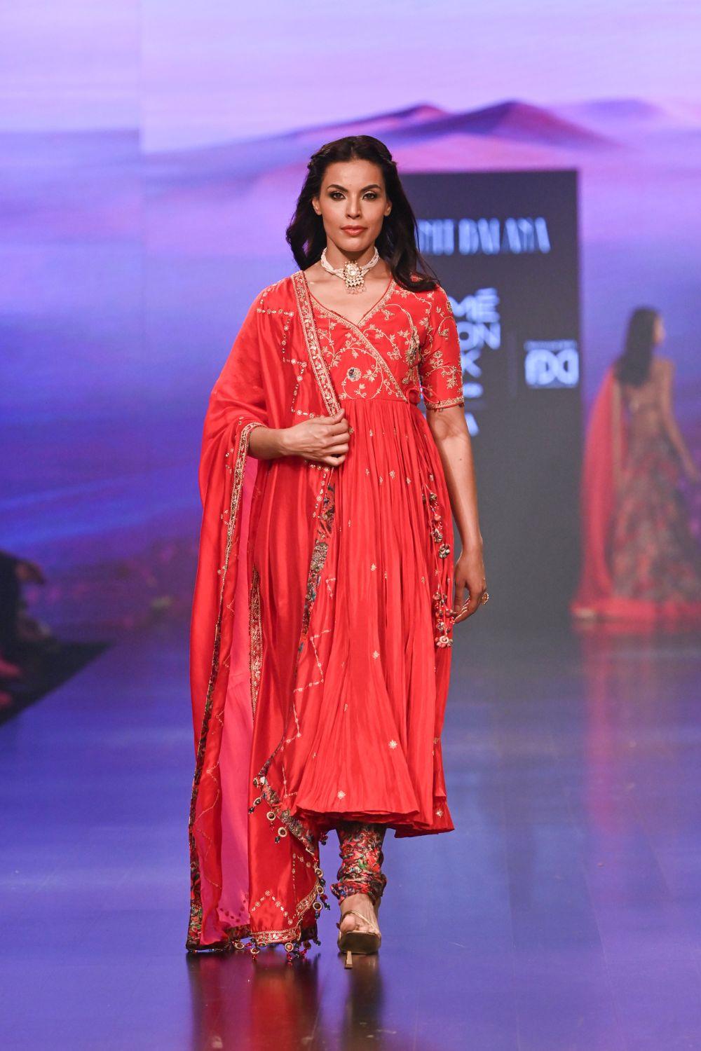 Surkh Laal Hand Embroidered Angrakha Set