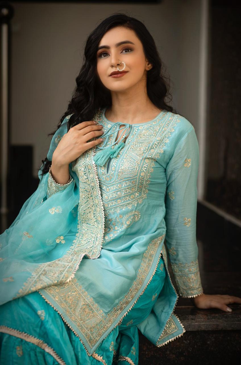 Rati Short Sharara Set- Ankitta Sharma