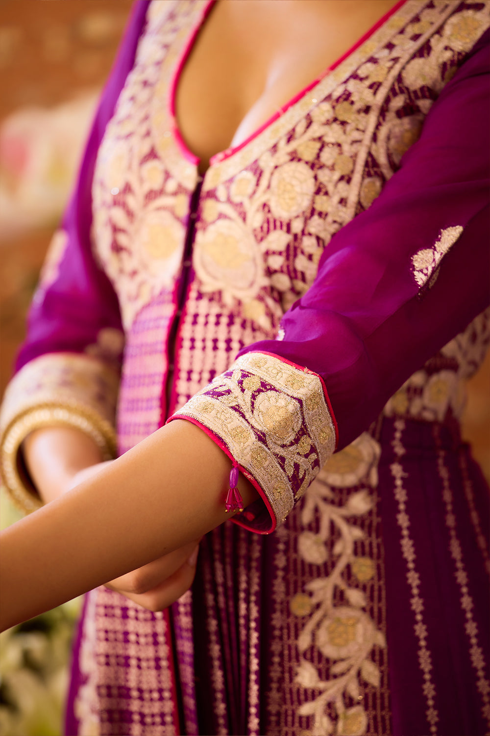 Imperial Purple Anarkali Set