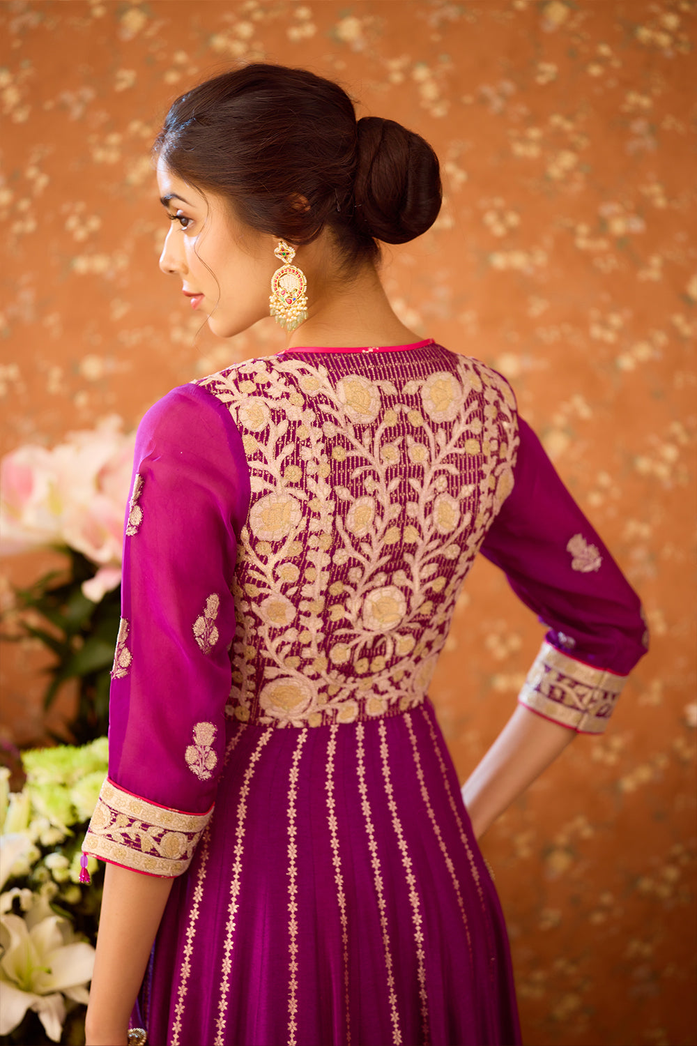 Imperial Purple Anarkali Set