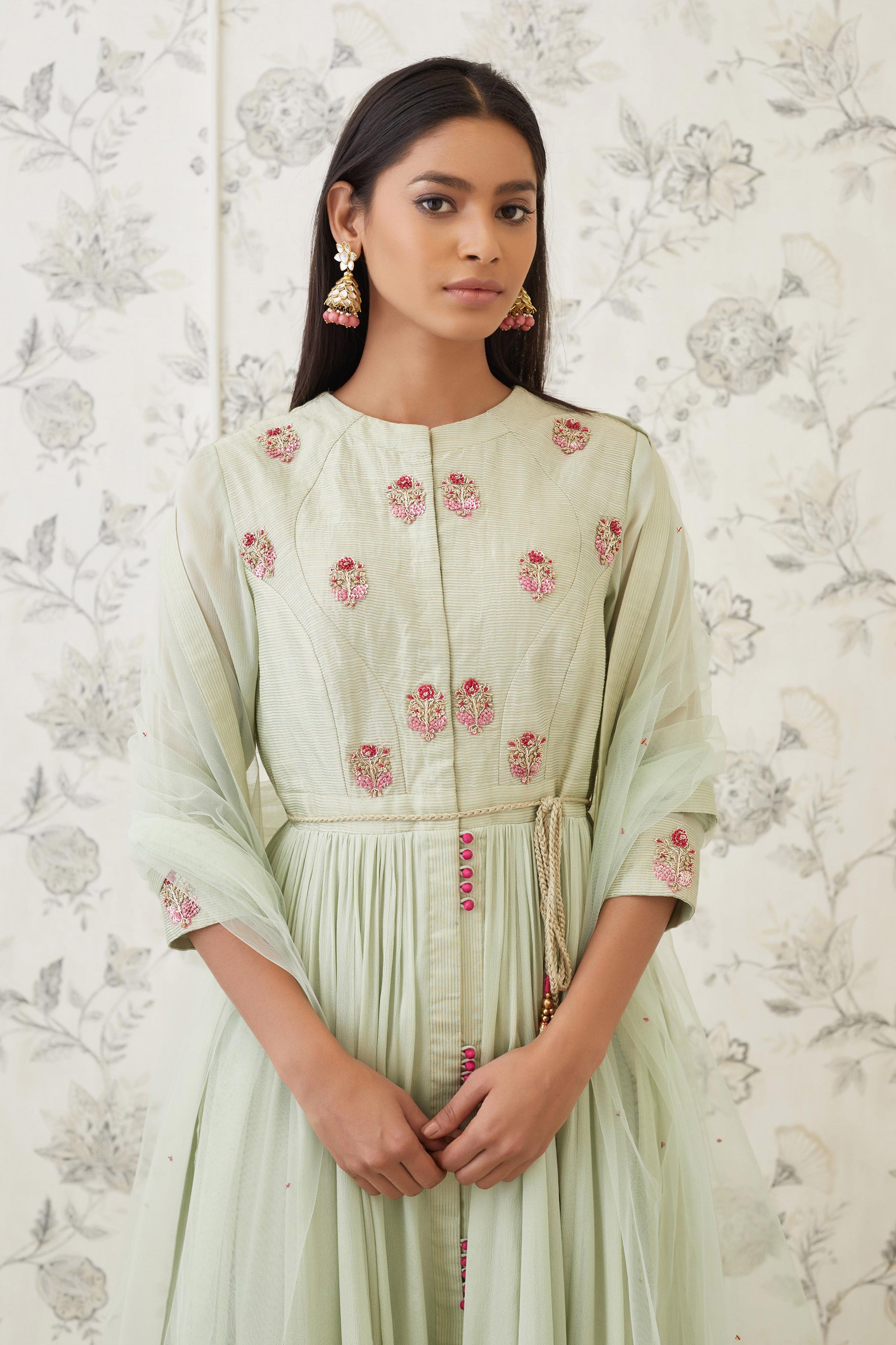 Sea Green Anarkali Set