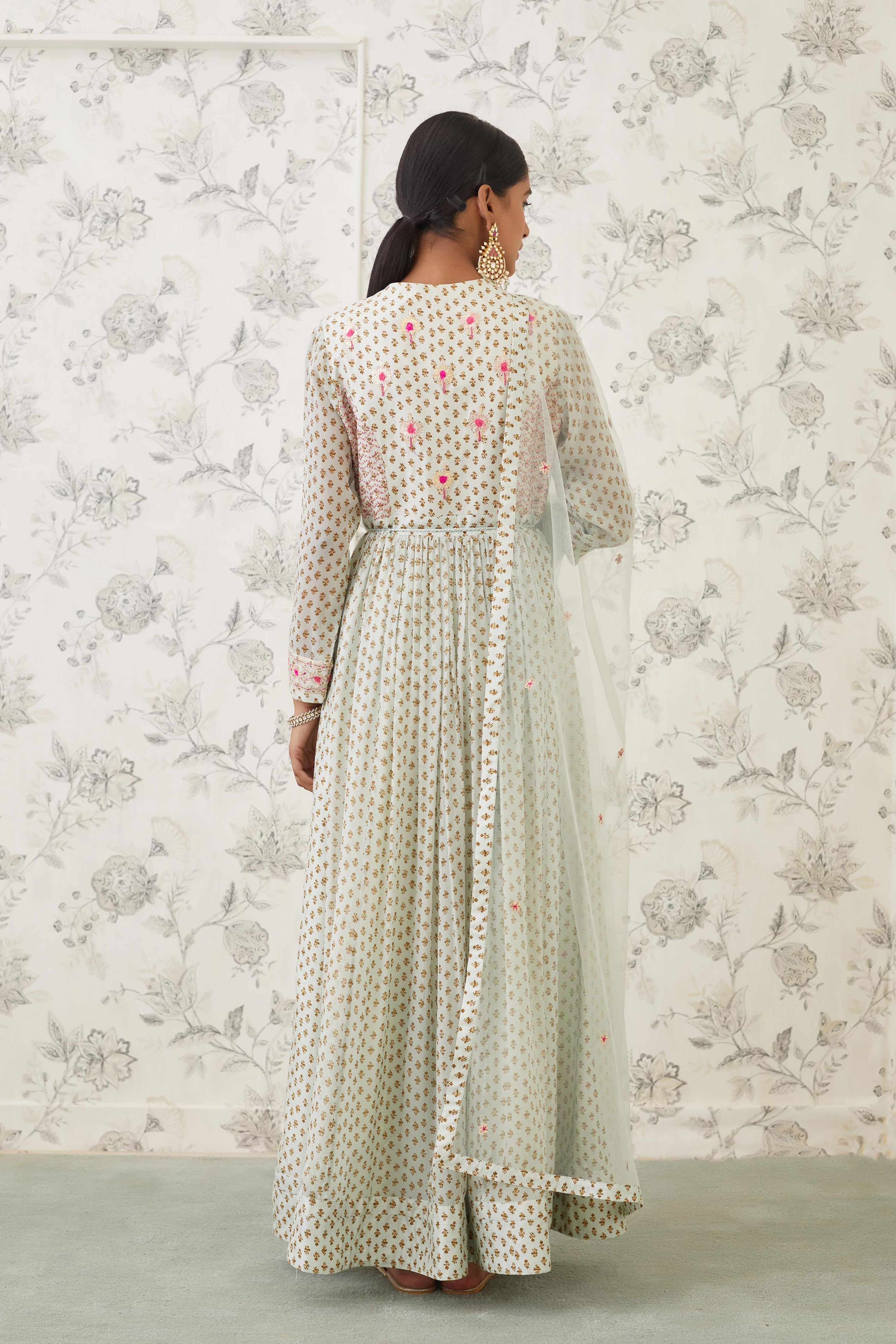 Sea Green Anarkali Set