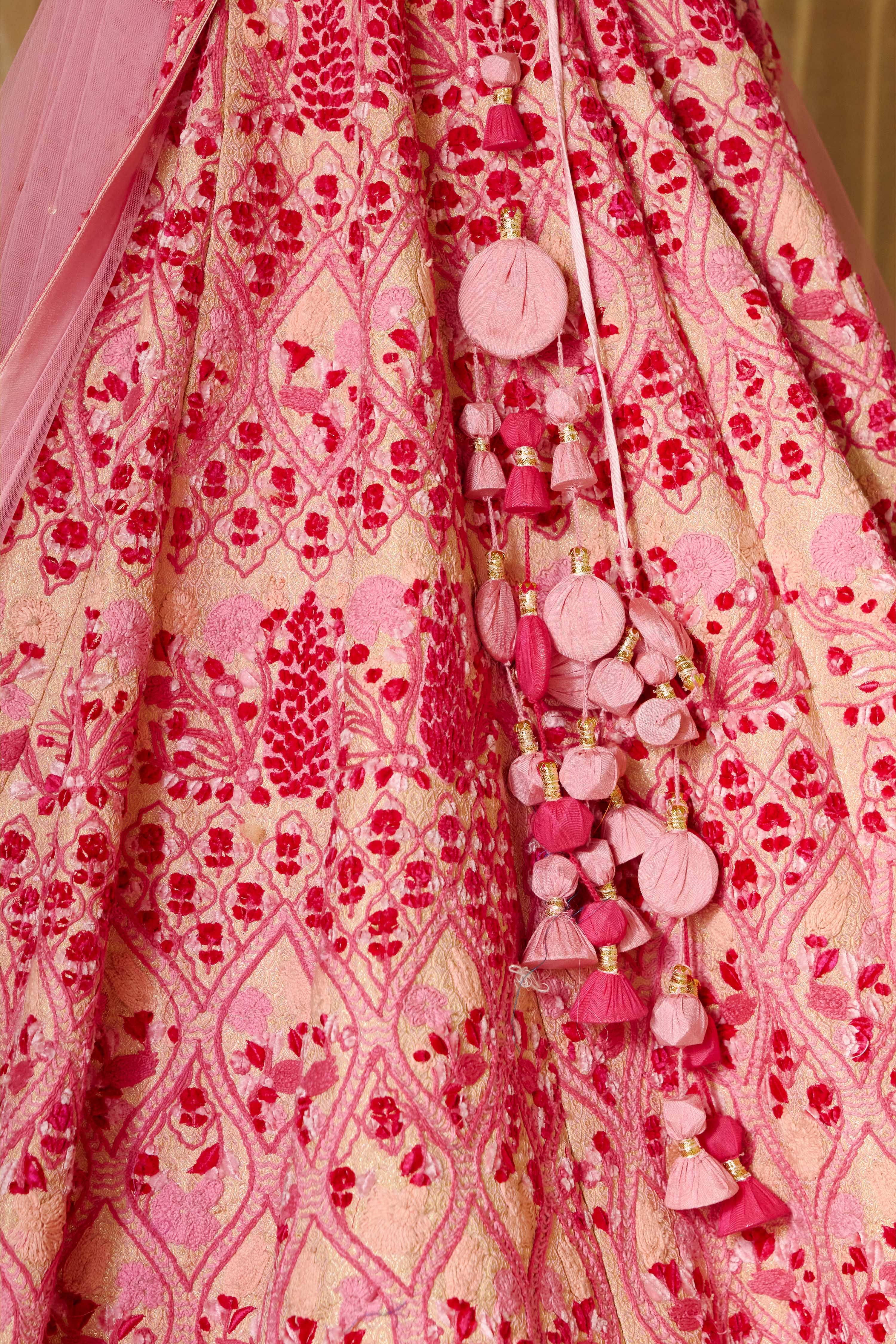 Peach Pink Lehenga Set