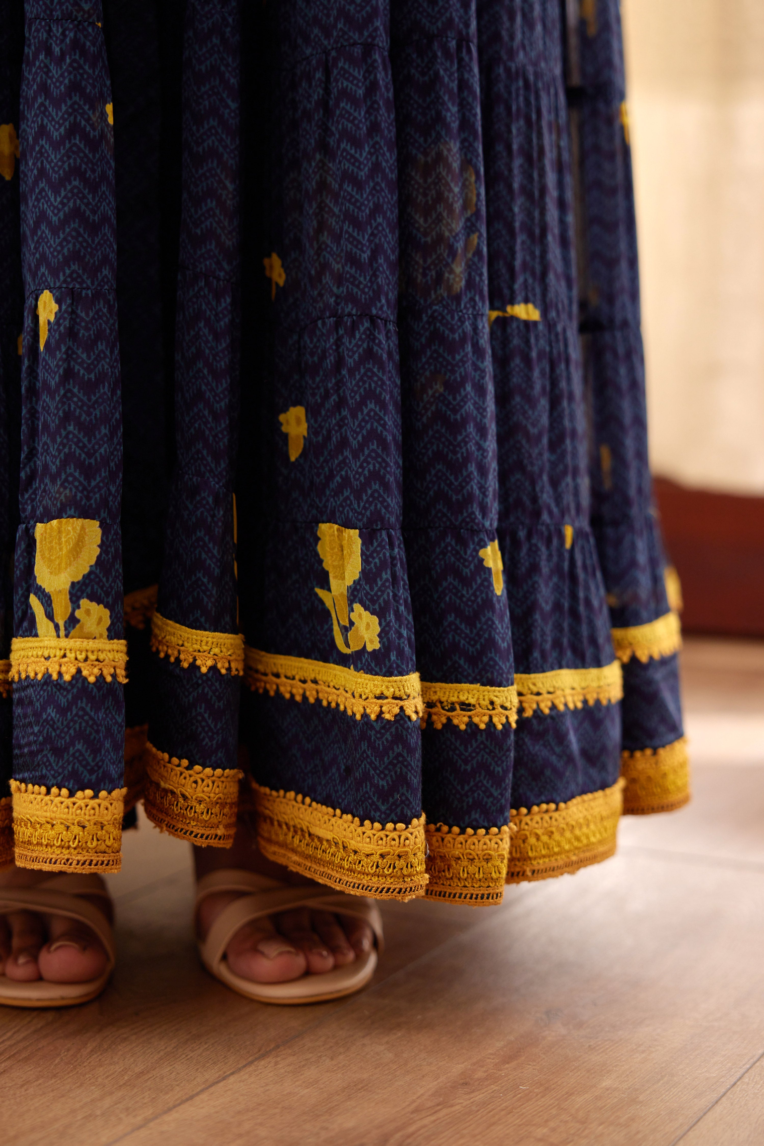 Purple Blue Anarkali