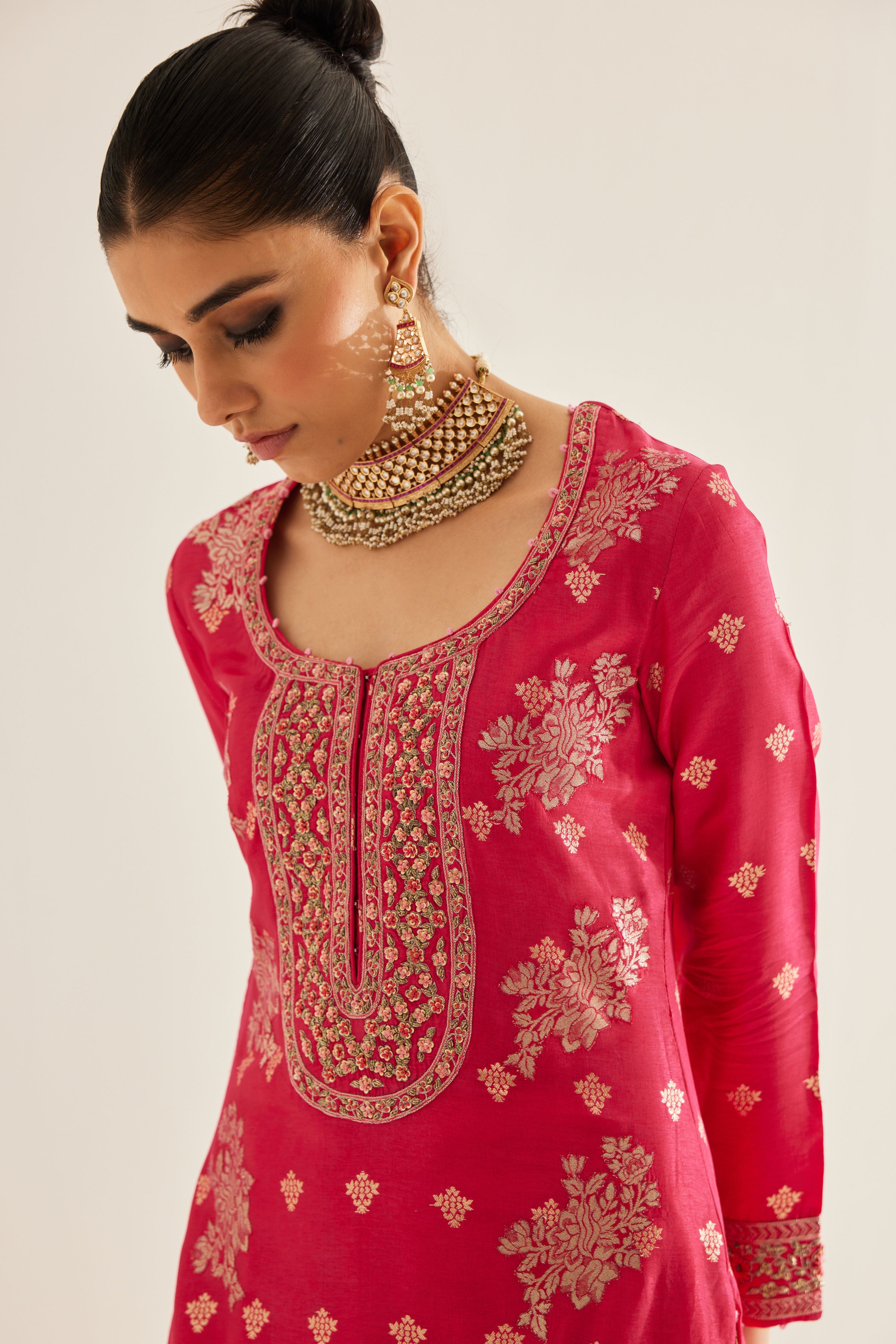 Fuchsia Kurta Set