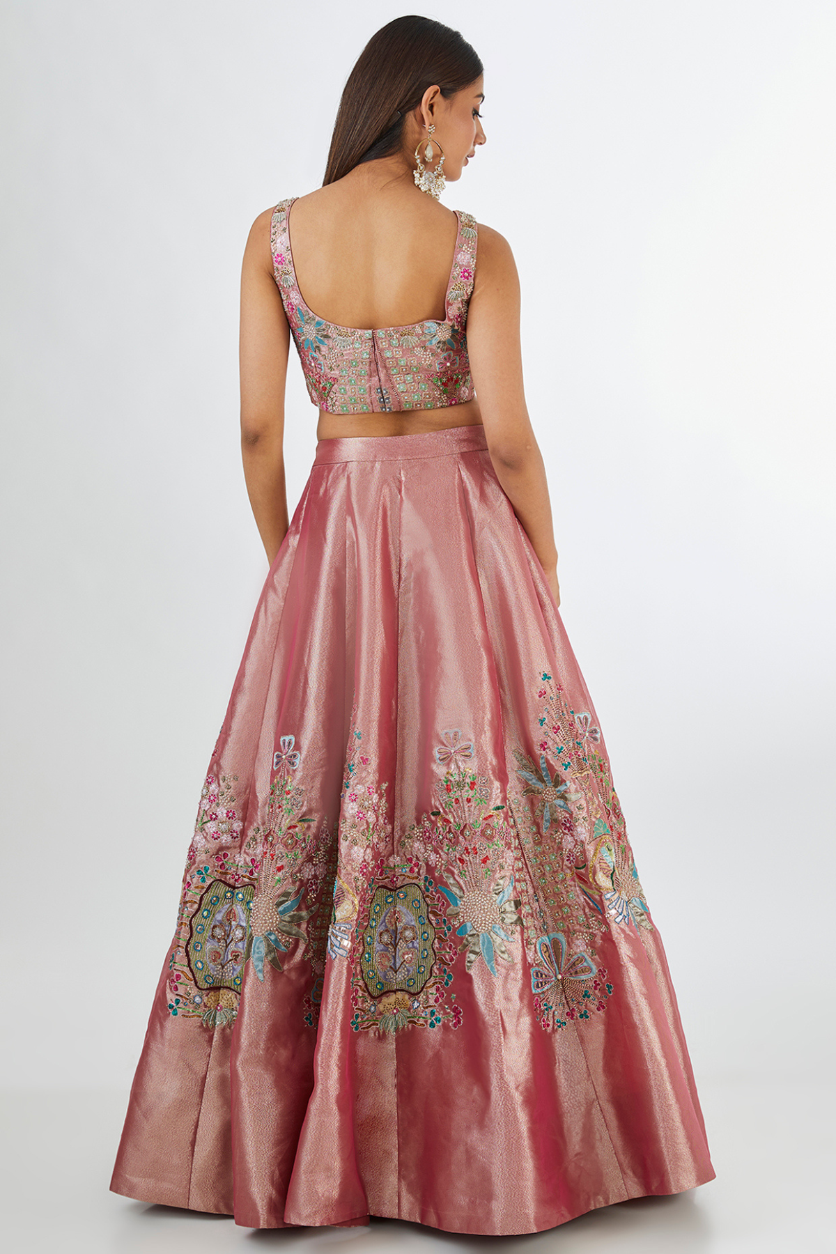 Montage - Pink Tissue Lehenga Set