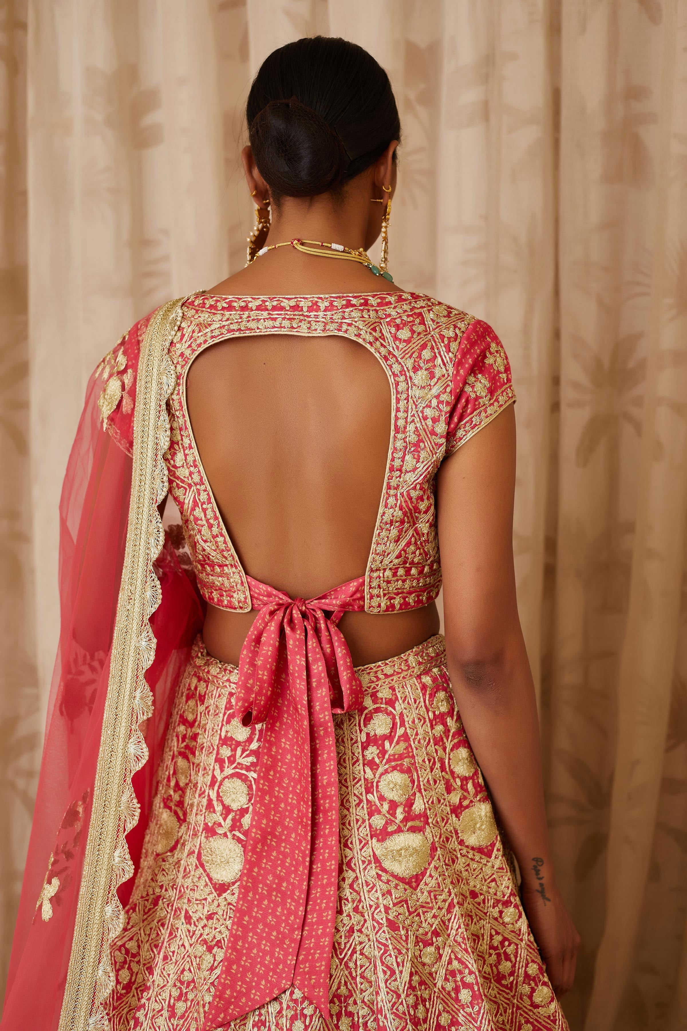 Coral Lehenga Set