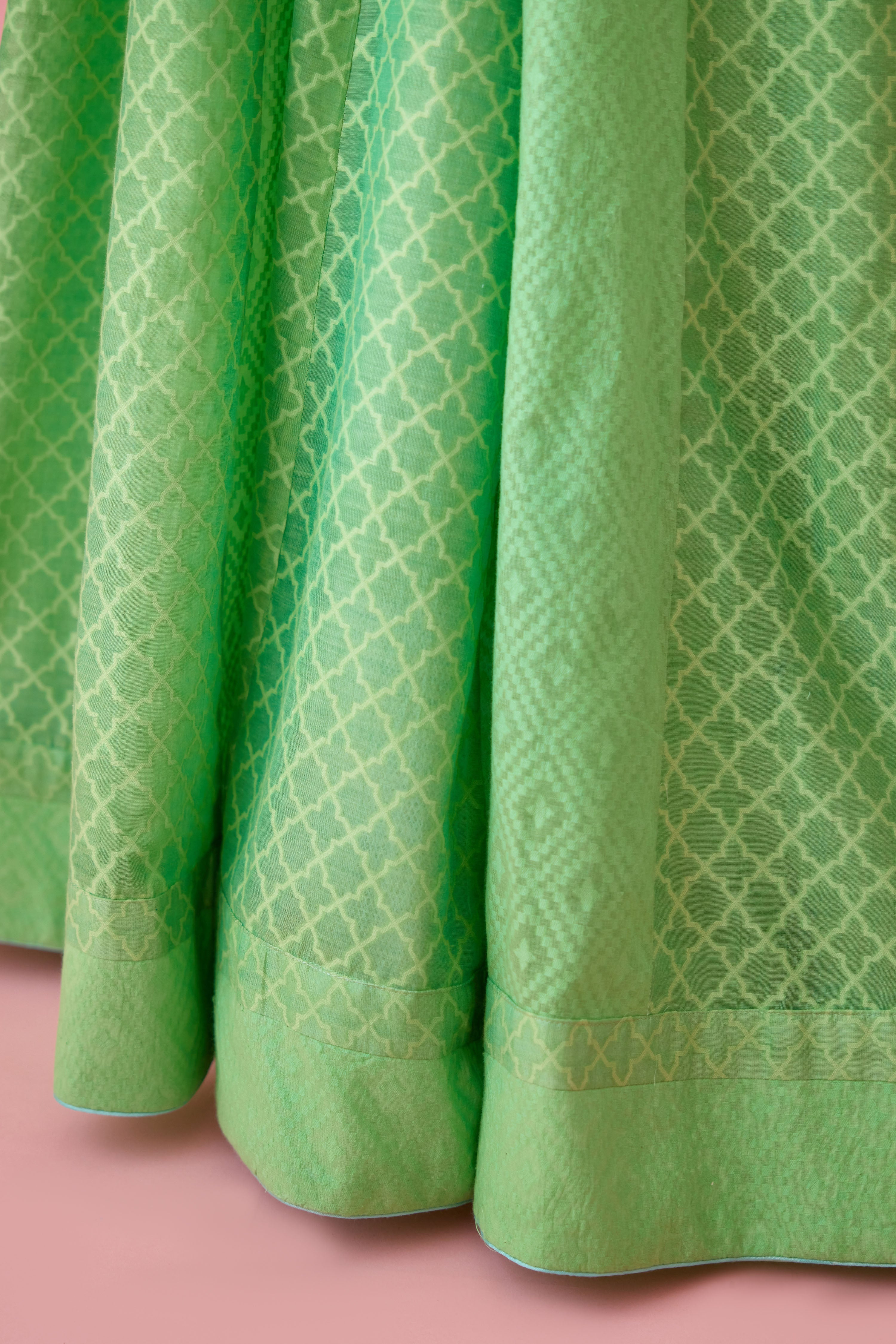 Irish Green Kurti Skirt Set