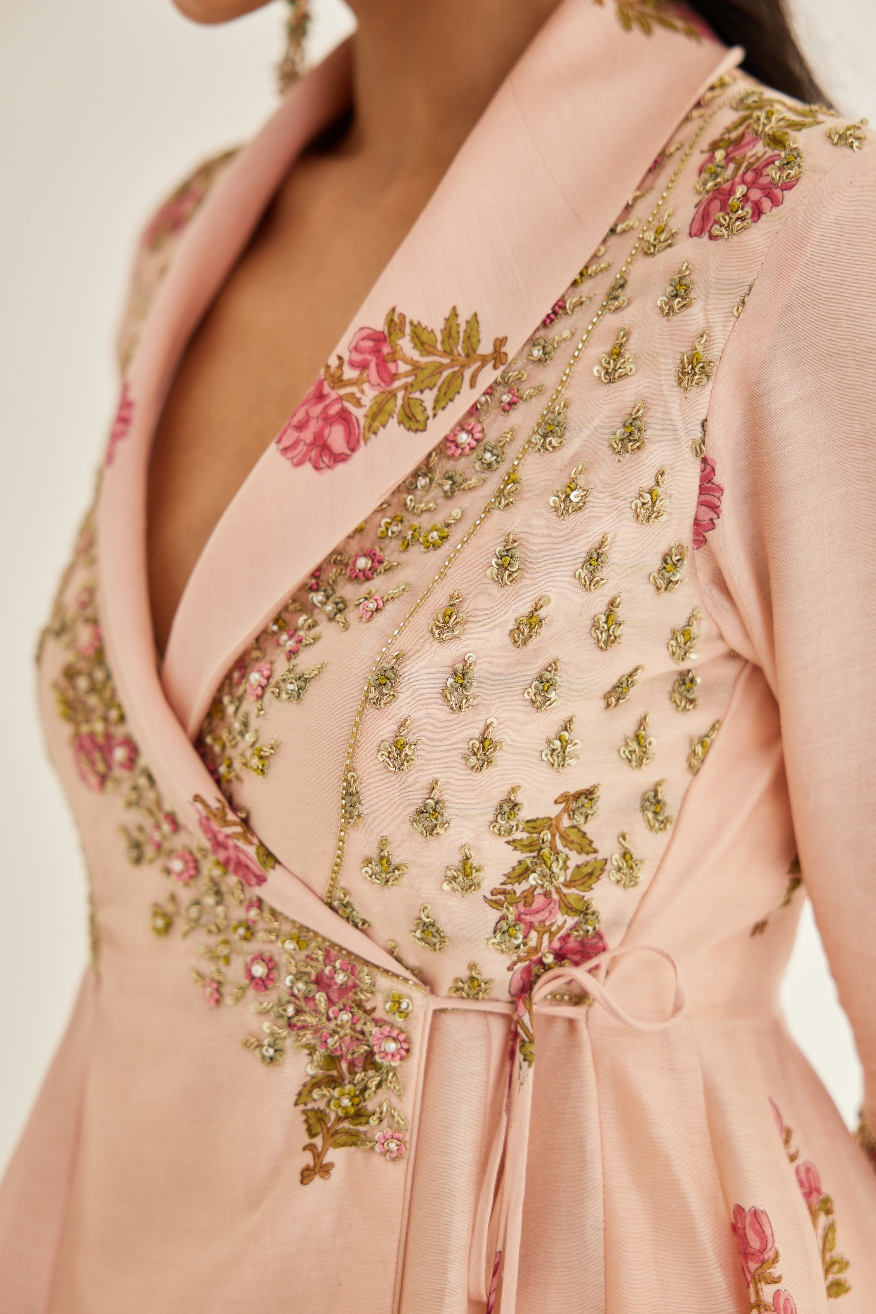 Shell Pink Angrakha Set