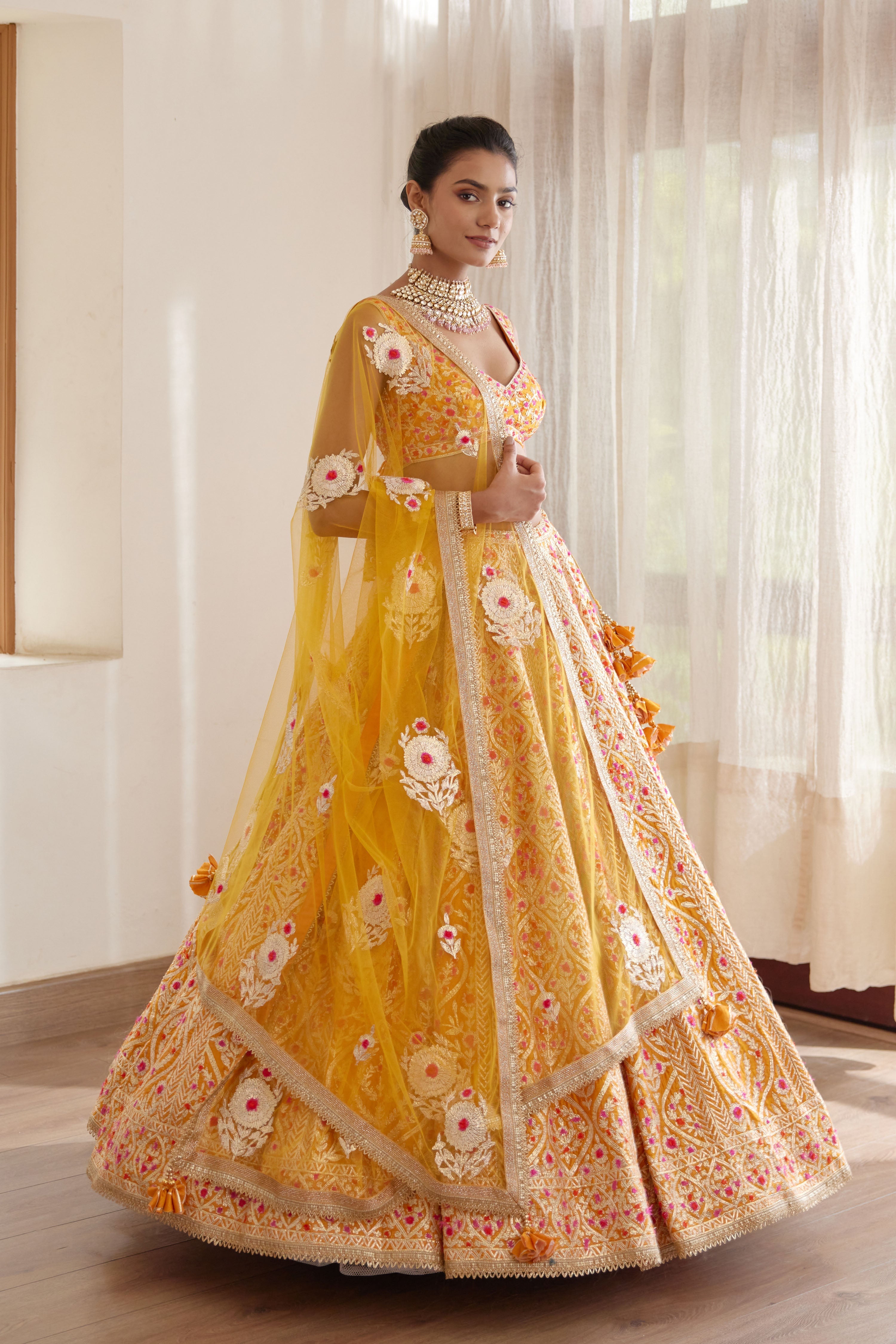 Turmeric Yellow Lehenga Set