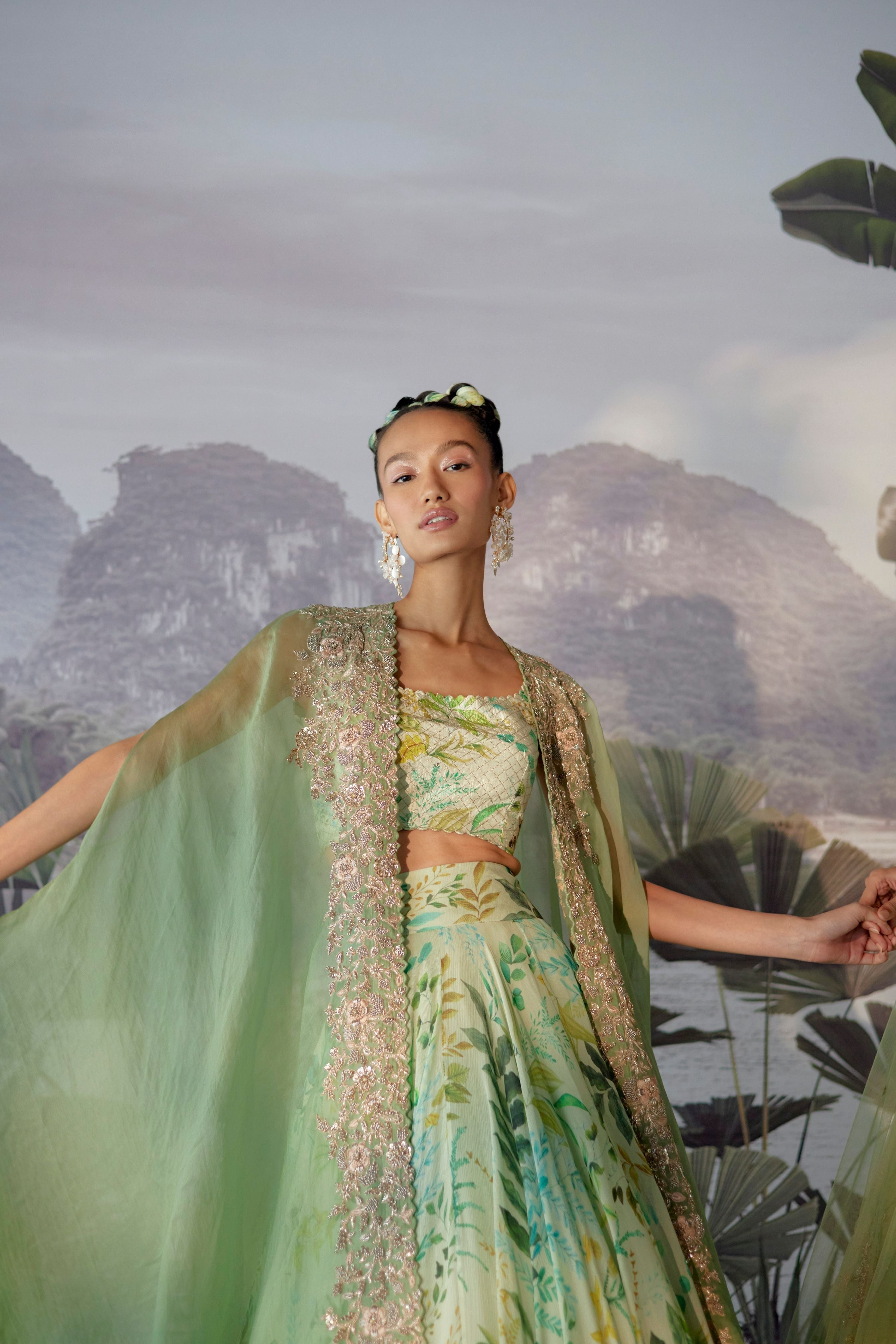 Hamsini Cape Lehenga