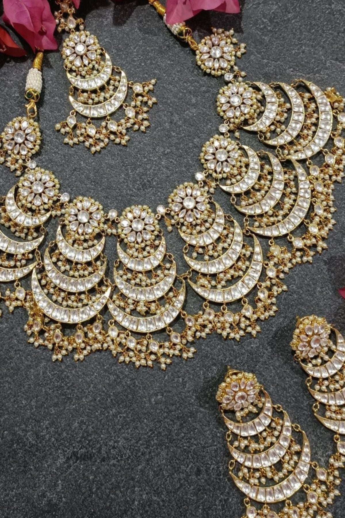 PP6622 LEGACY BRIDAL MULTI BALI SET WITH TIKKA AND EARRINGS