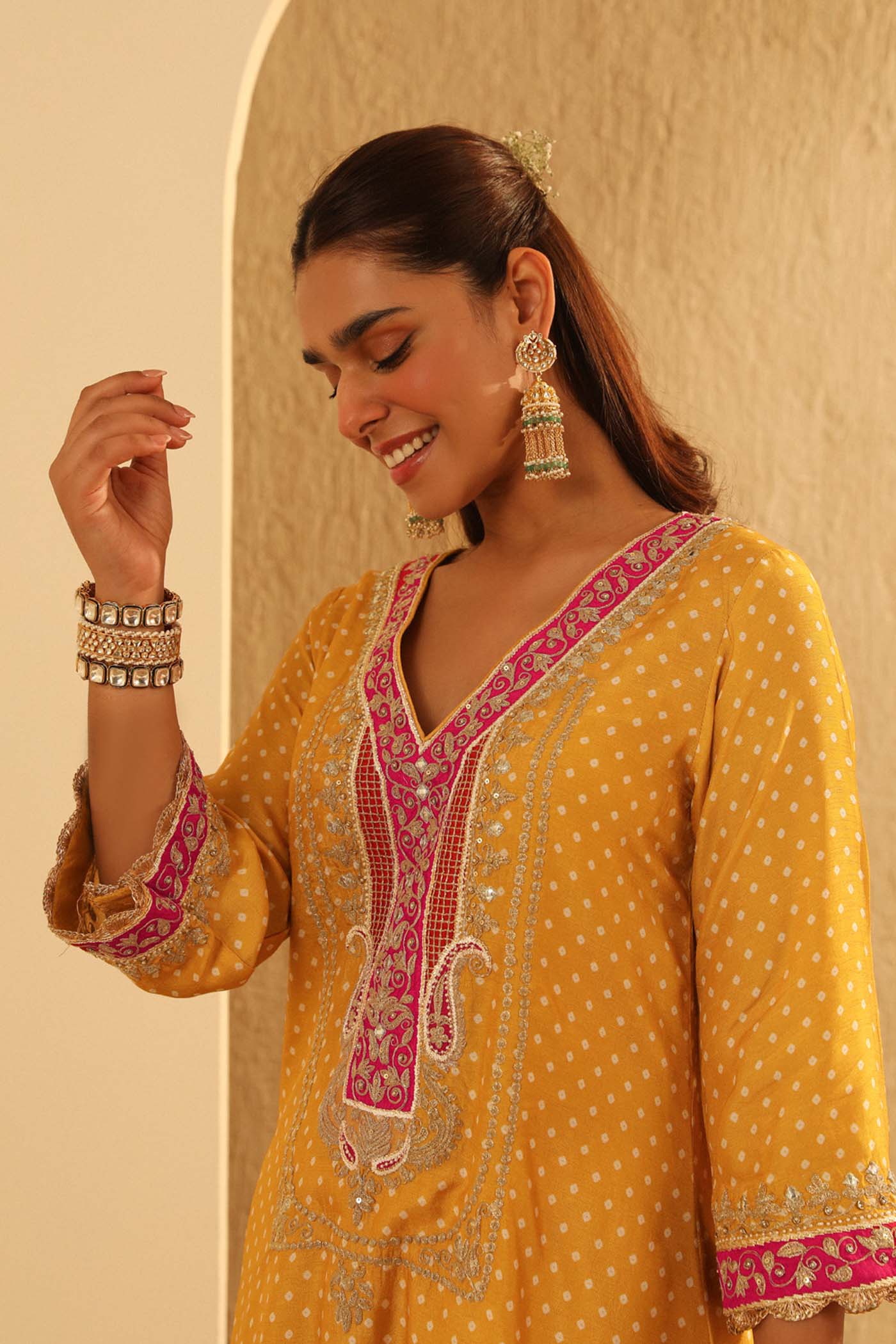 Ave Chicago x Sheetal Batra SIARA YELLOW CHOGA WITH SALWAR