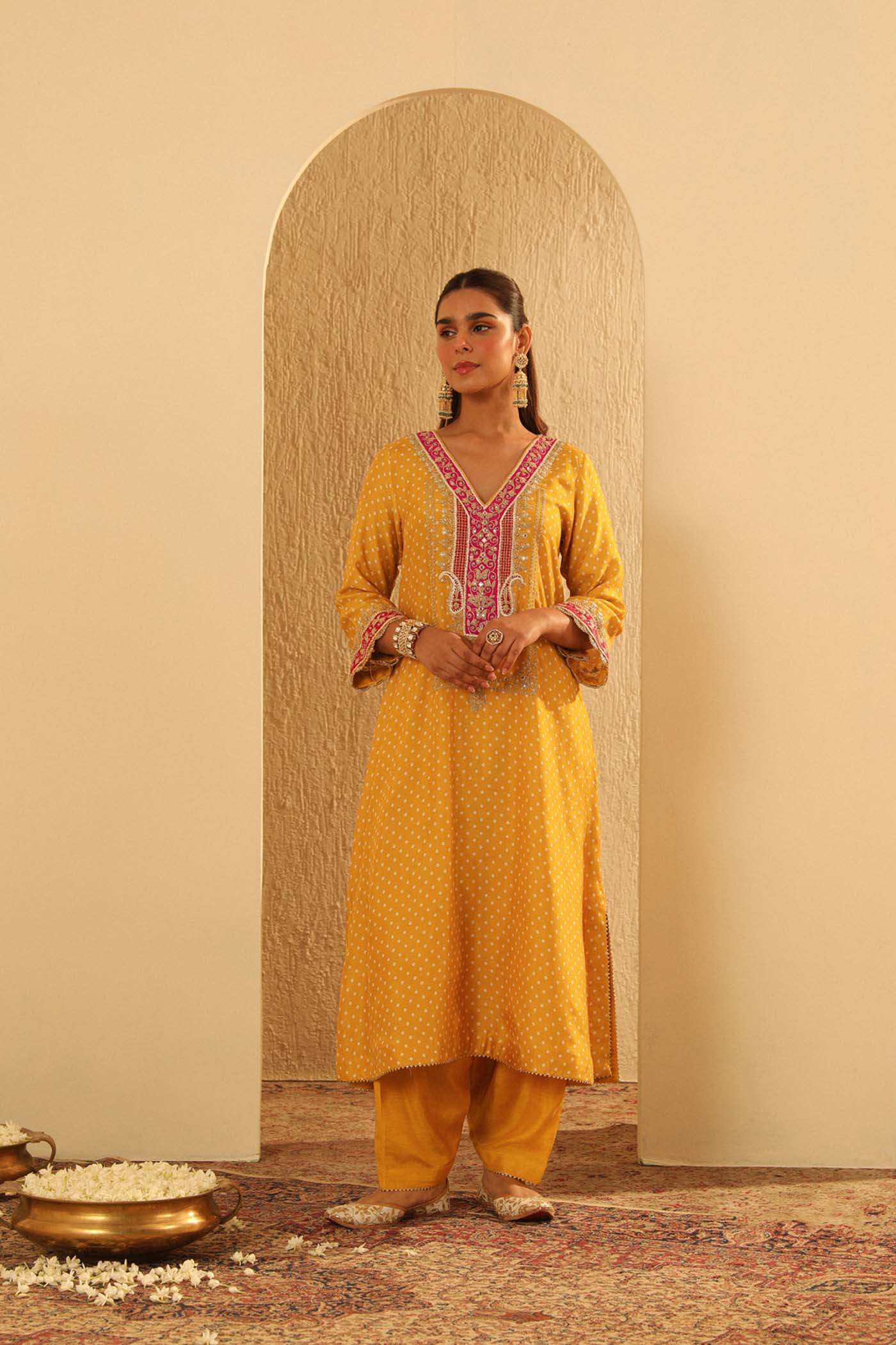 Ave Chicago x Sheetal Batra SIARA YELLOW CHOGA WITH SALWAR