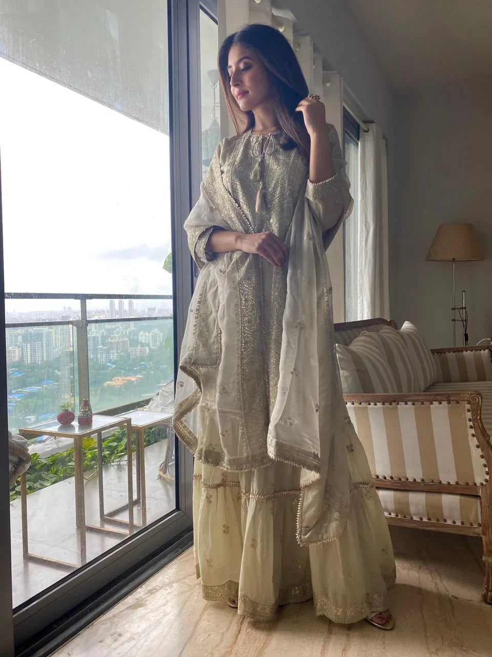 Rati Short Sharara Set -Kritika Kamra