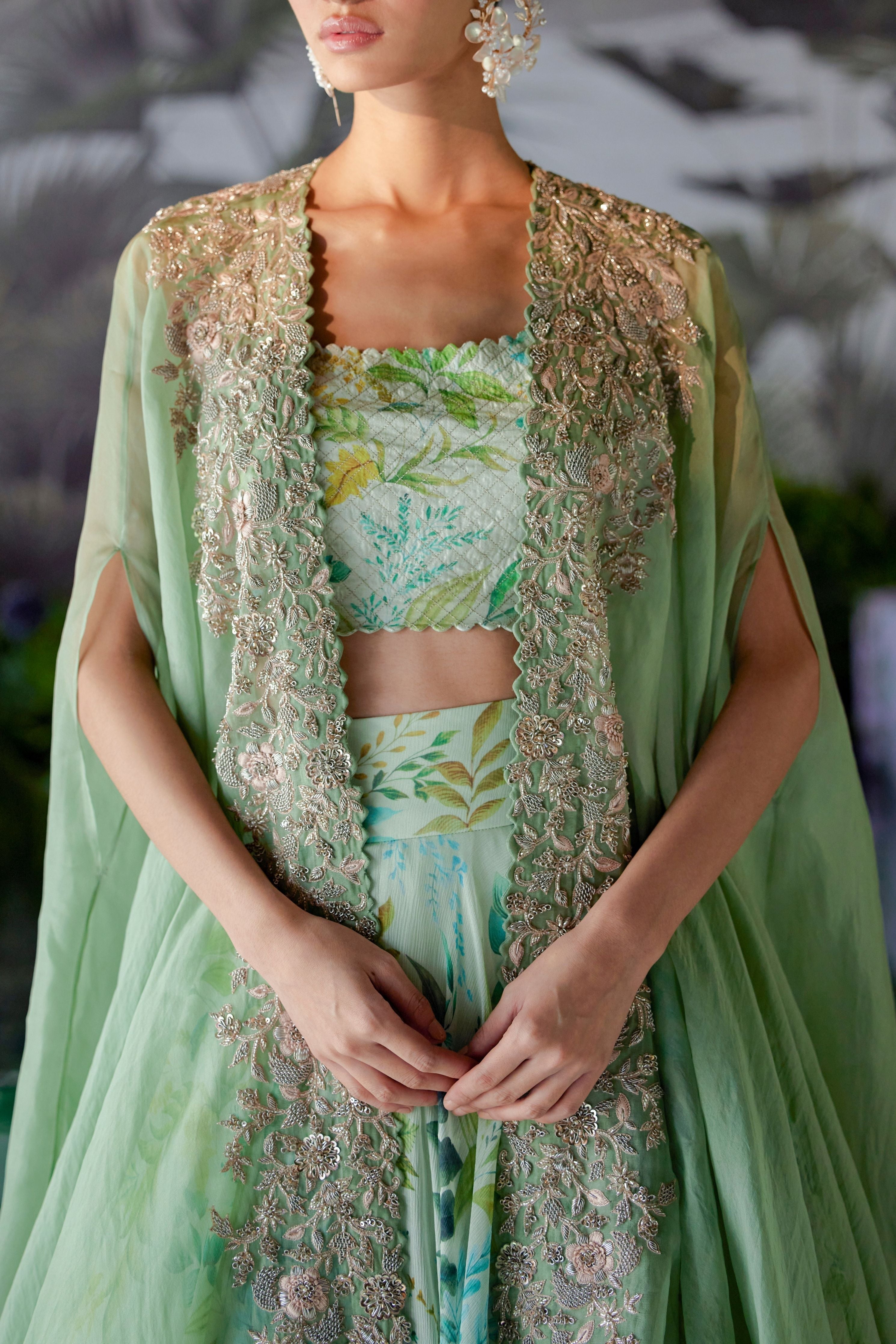 Hamsini Cape Lehenga
