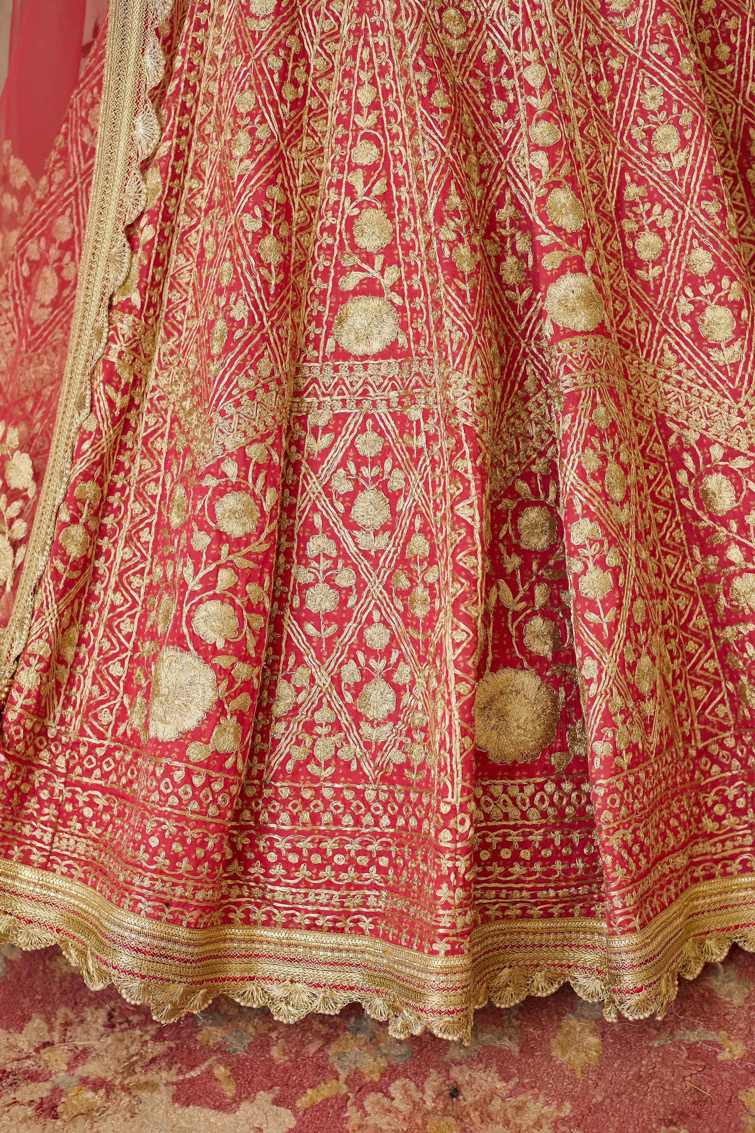 Coral Lehenga Set
