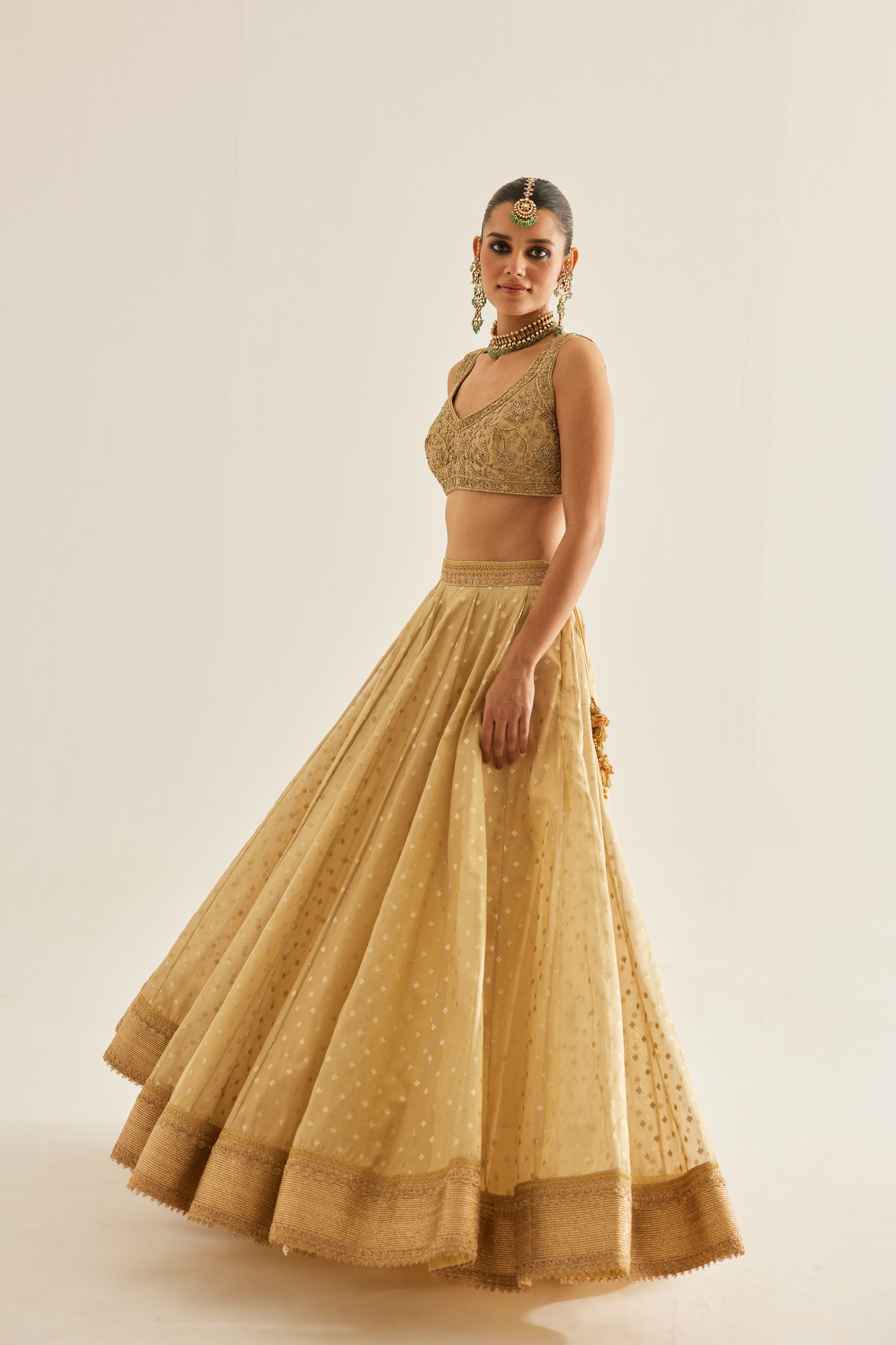 Gold Lehenga Set