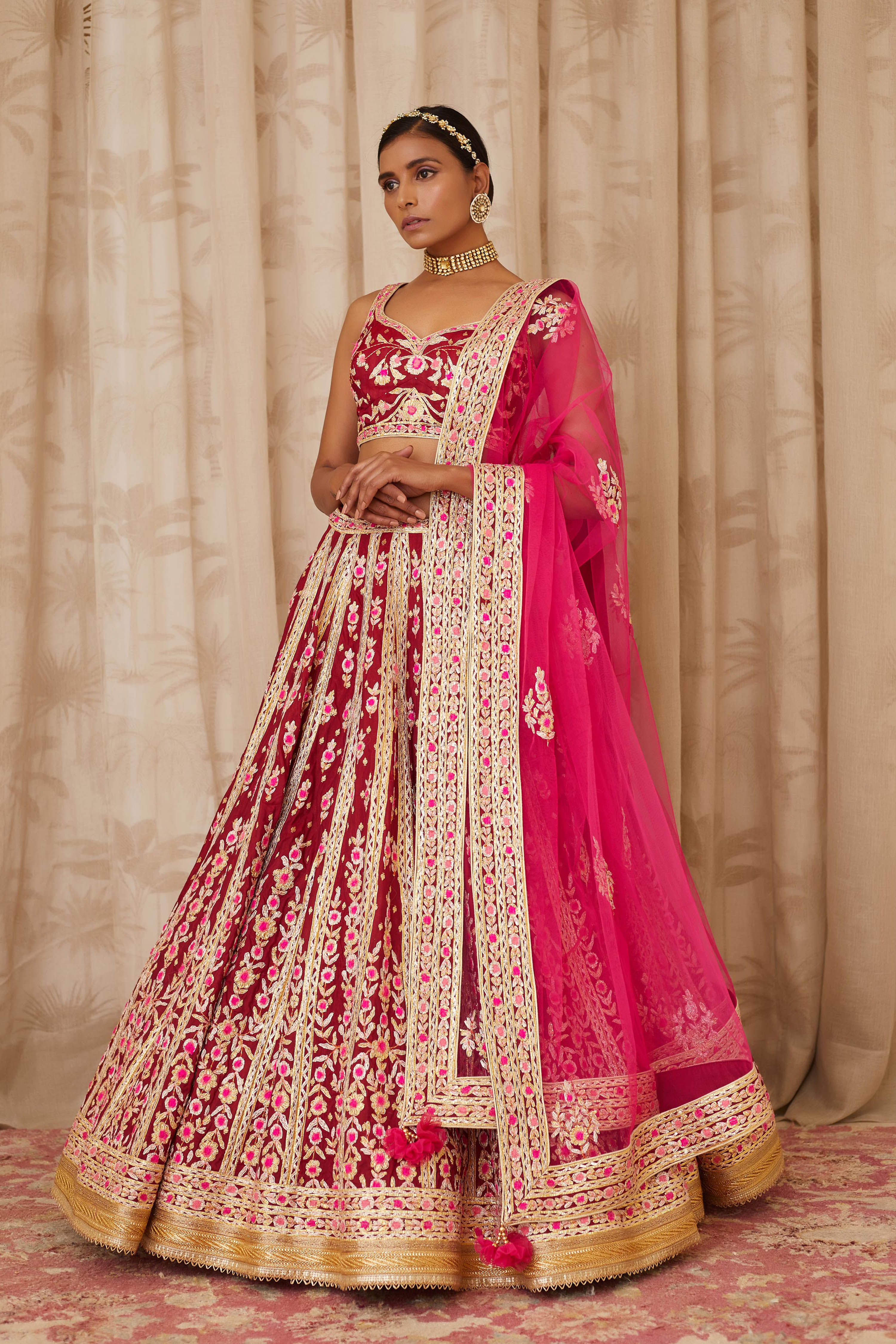 Maroon Lehenga Set