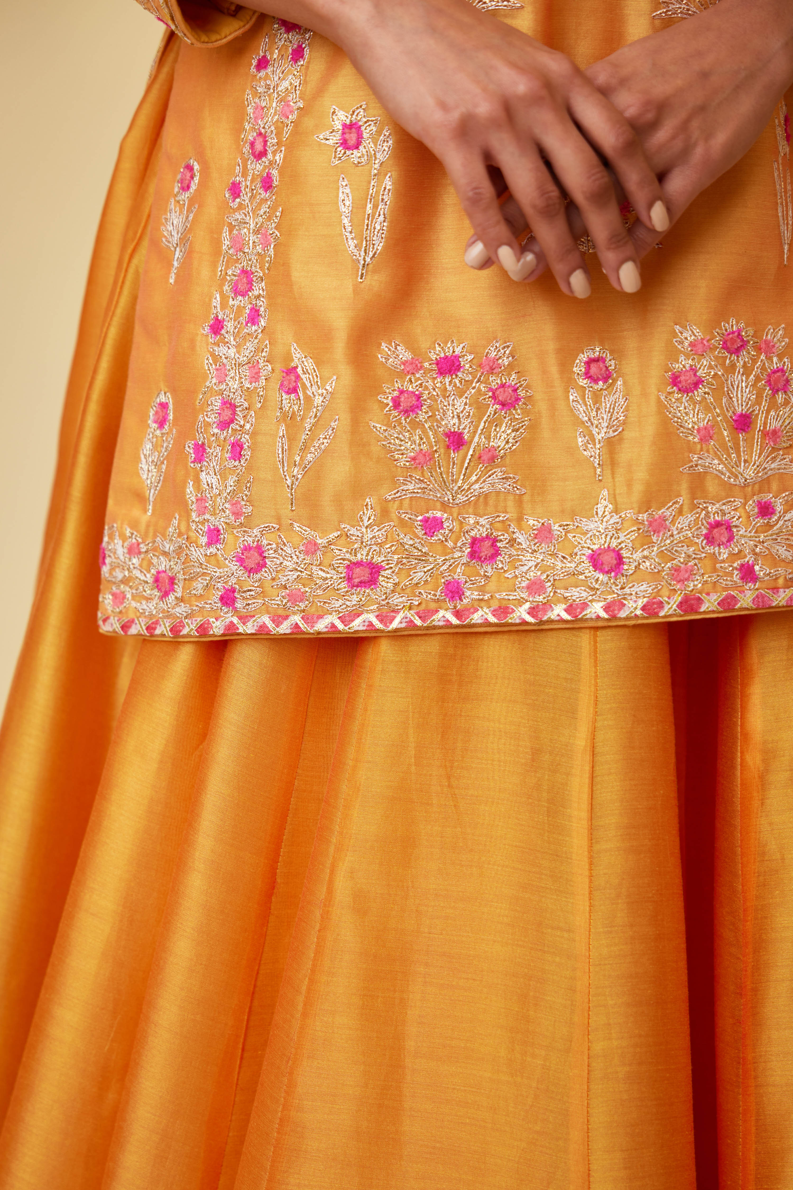 Saffron Orange Skirt Set