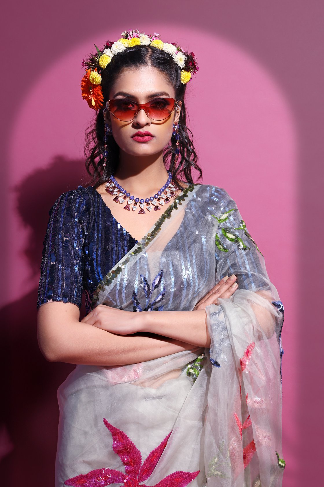 Jade Organza Saree