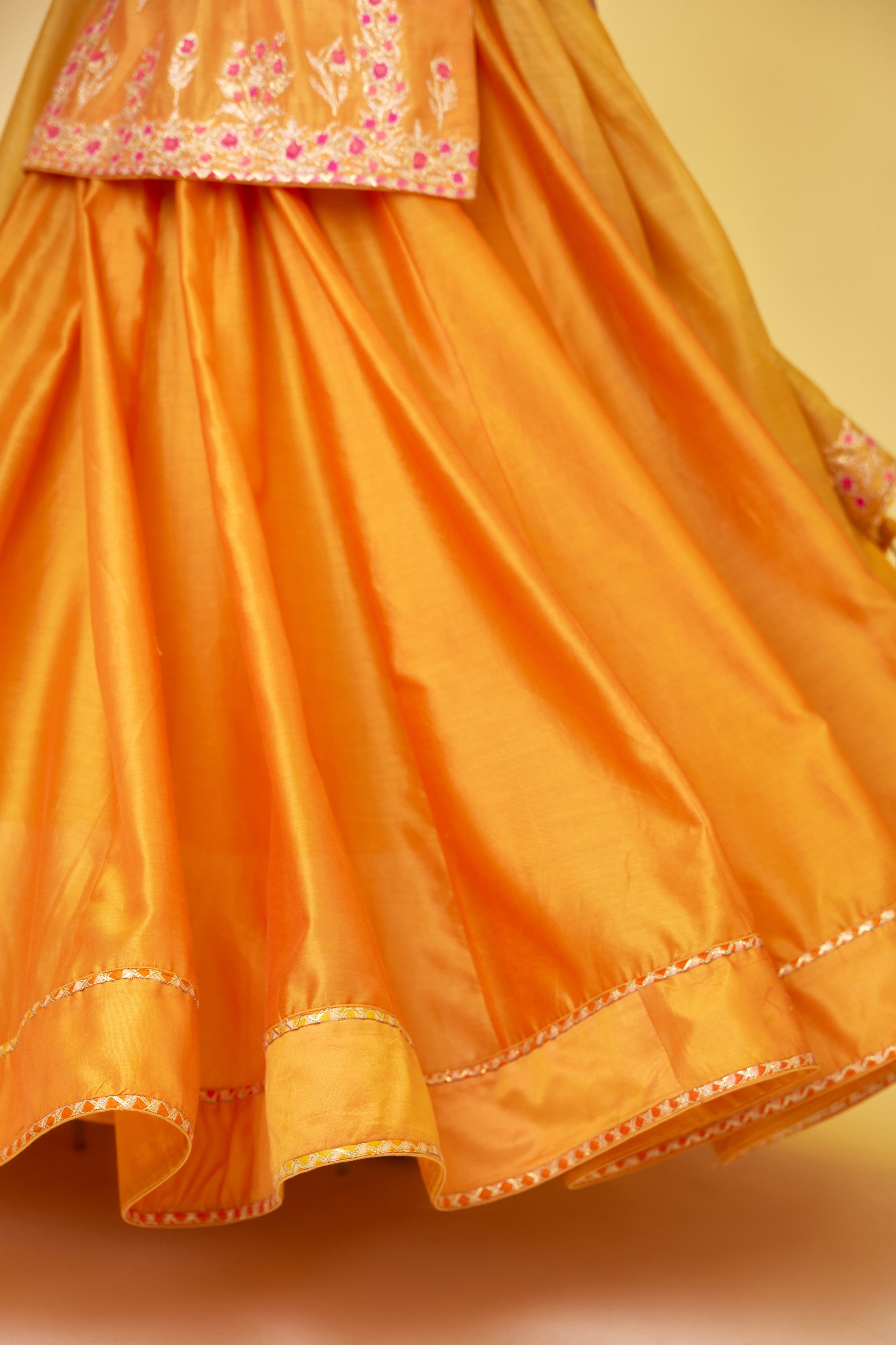 Saffron Orange Skirt Set