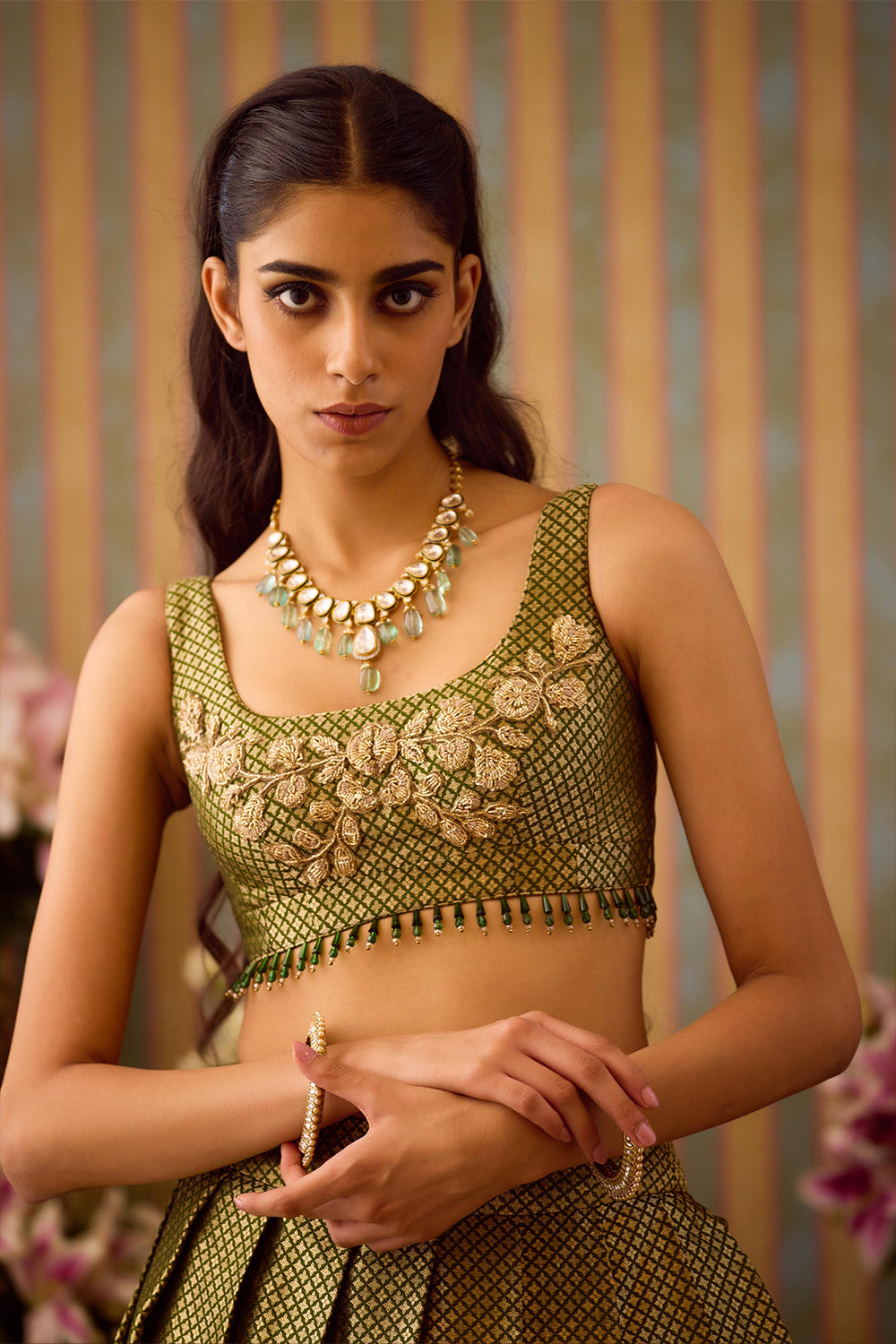 Garden Green Lehenga Set
