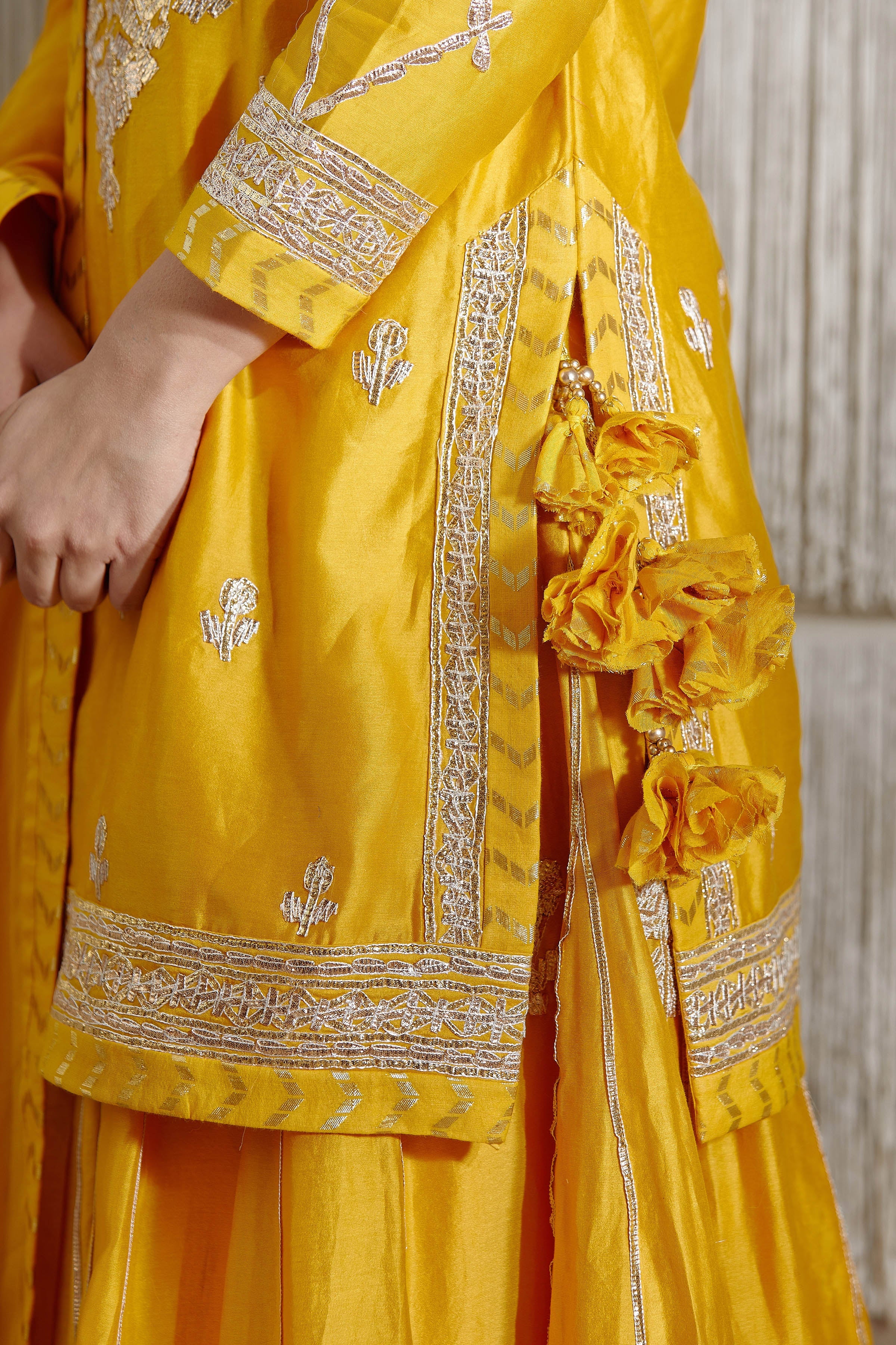 Mustard Sharara set