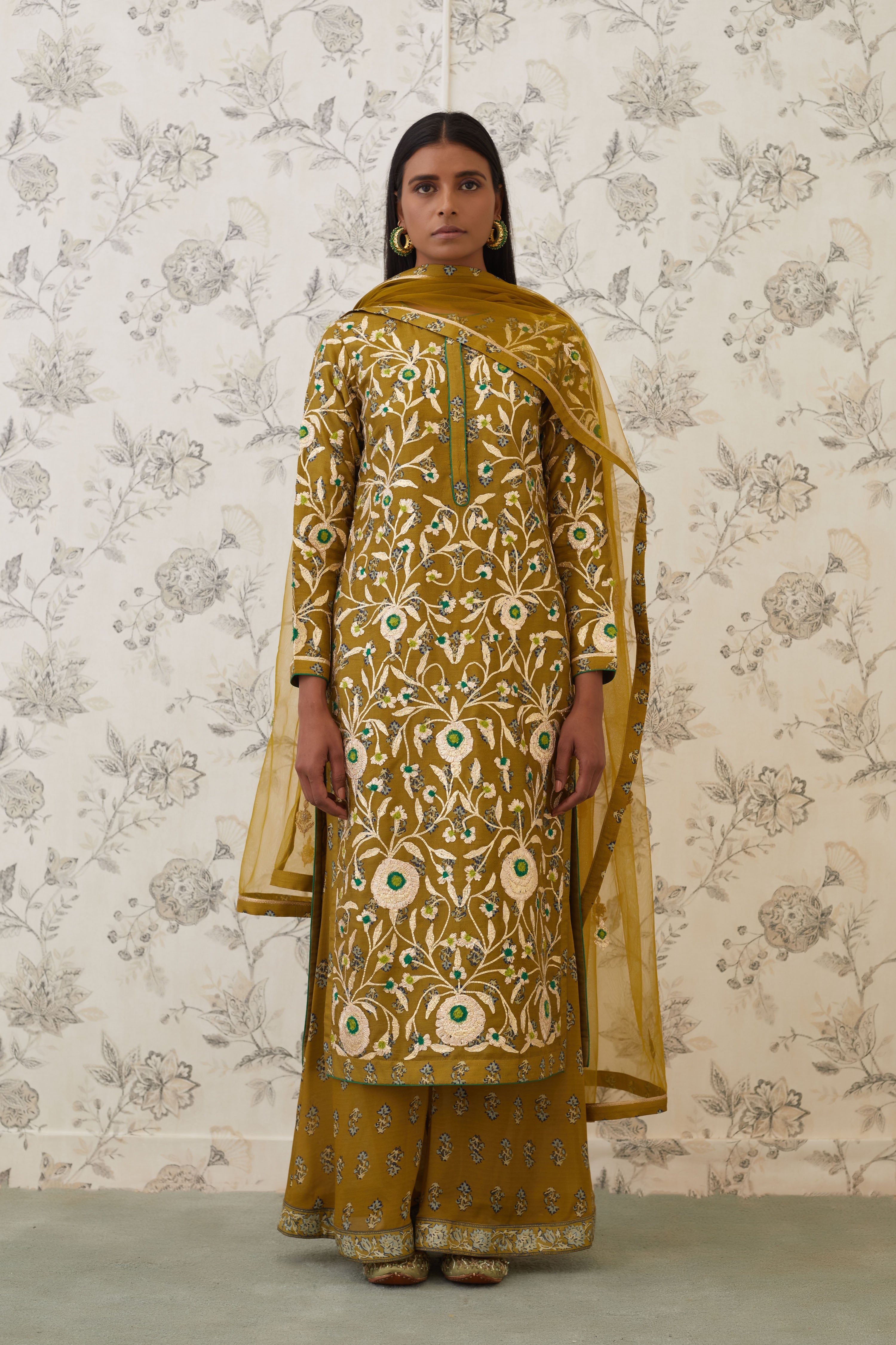 Olive Kurta Set