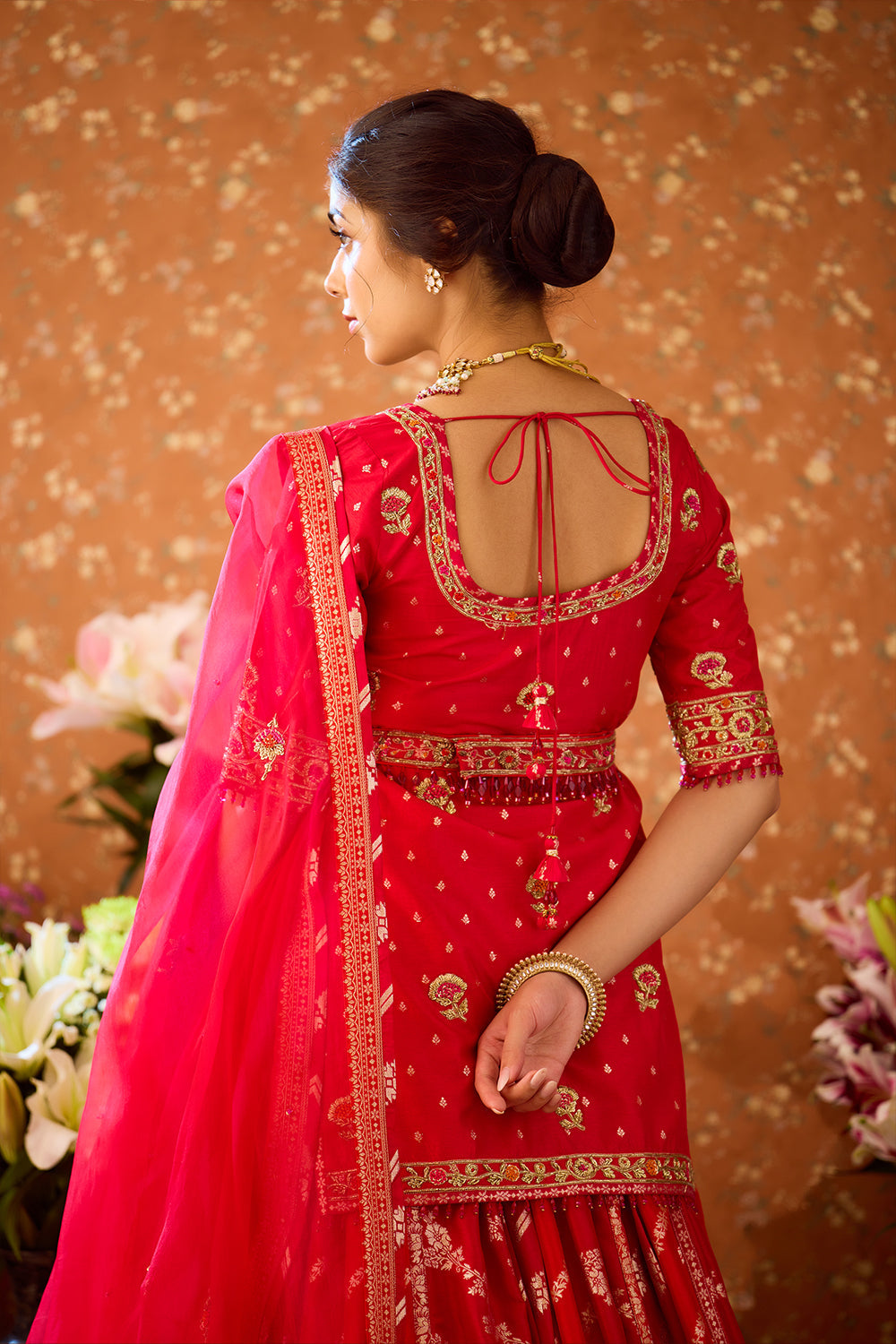 Raspberry Red Lehenga Set