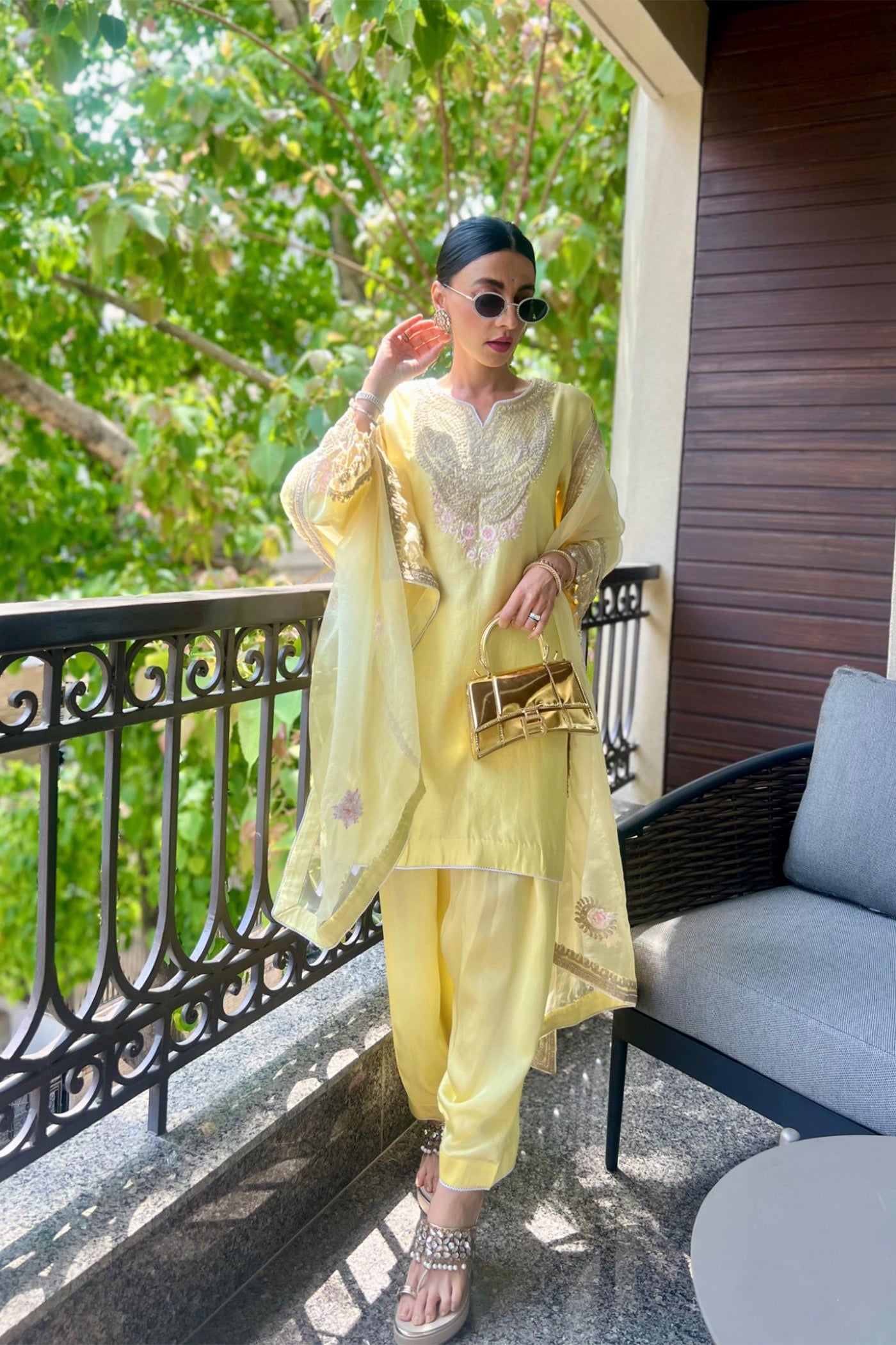 Mehak Jain in Ashira Lemon Yellow- Kurta , Salwar with Dupatta