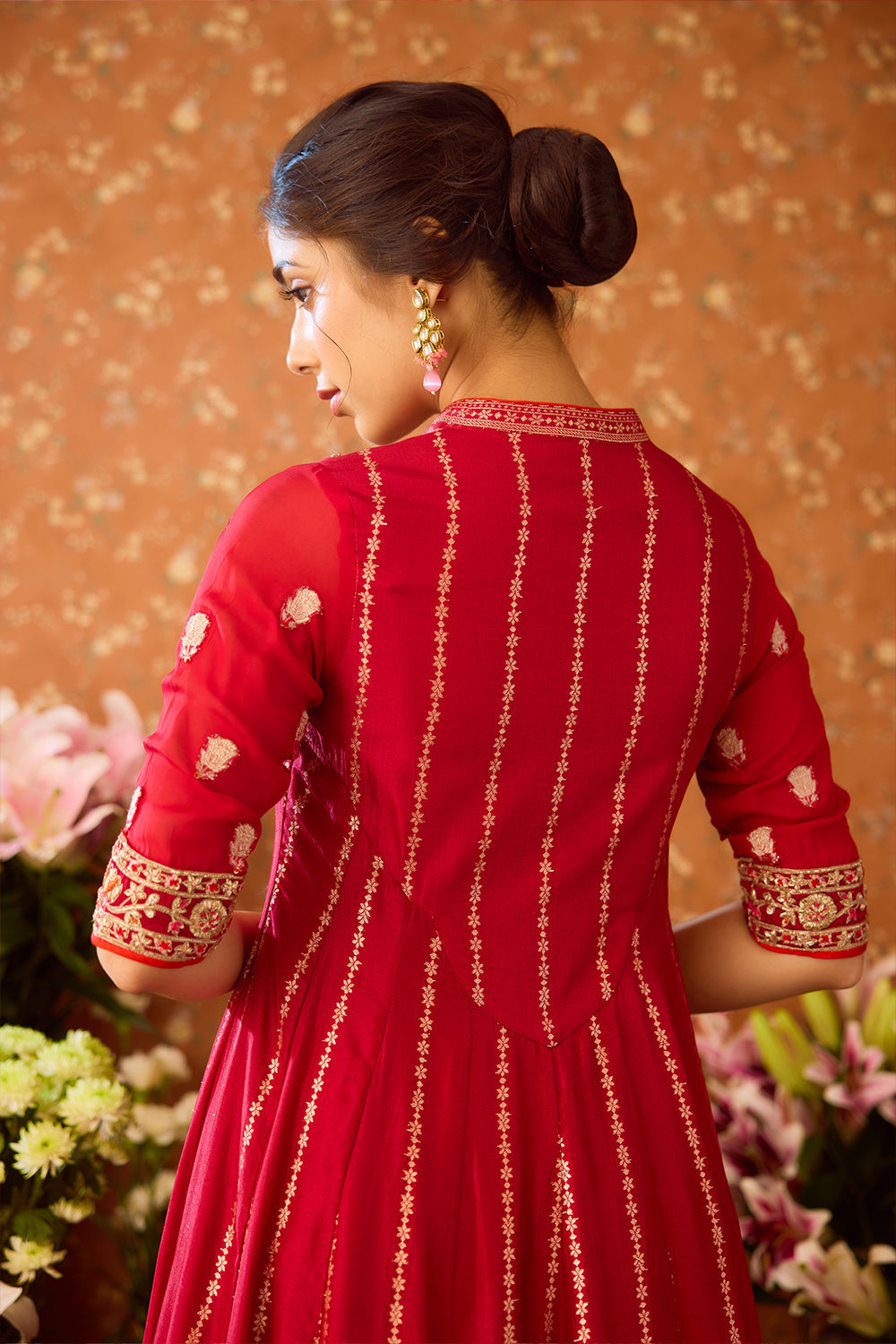 Persian Maroon Sharara Set