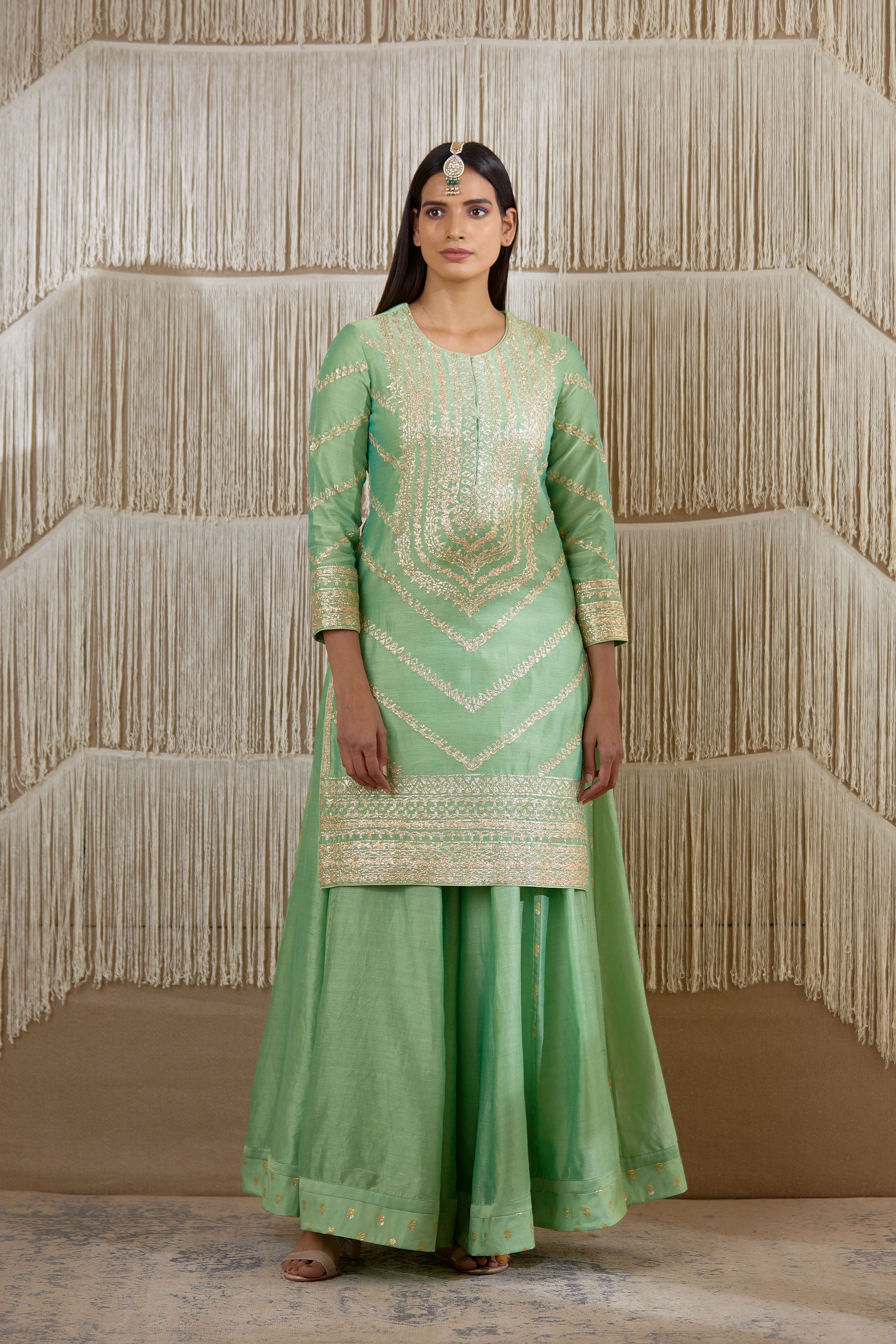 Light Green Sharara set