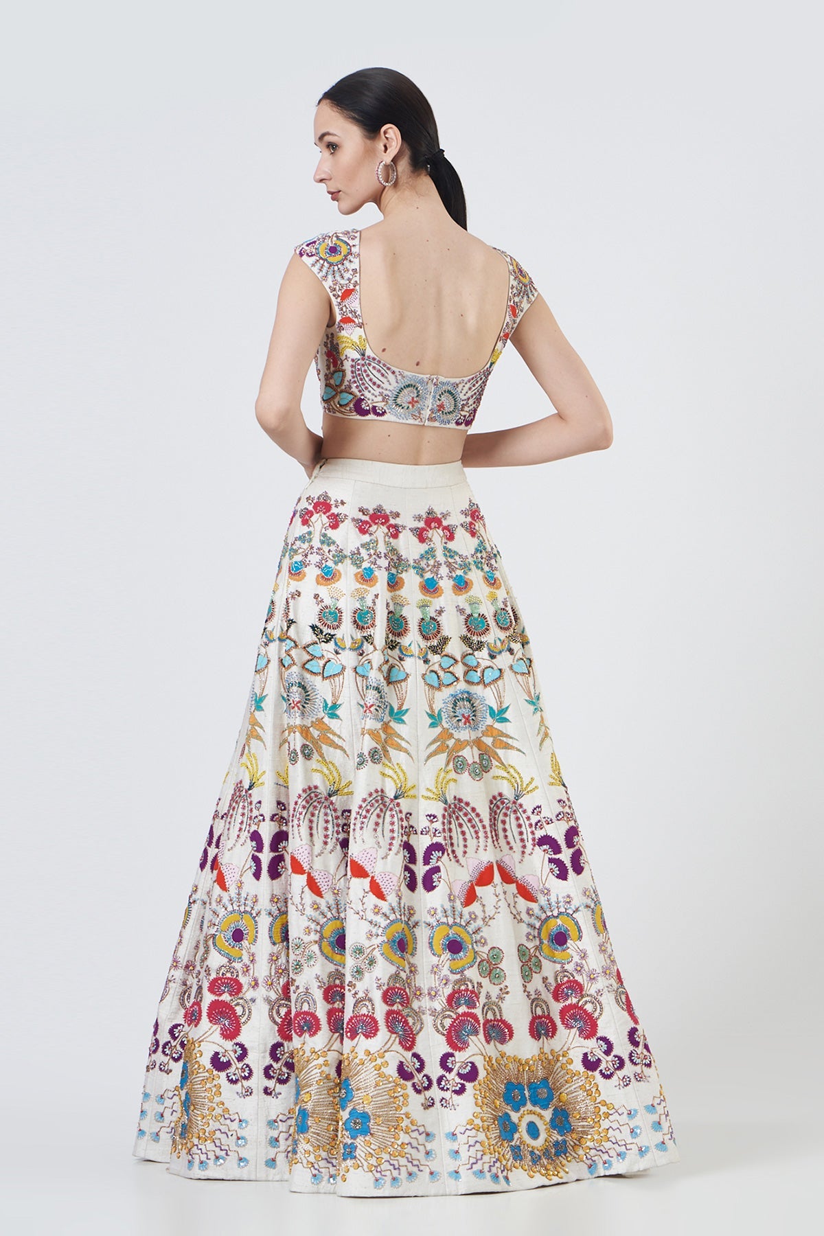 Bianca - Ivory Raw Silk Lehenga Set