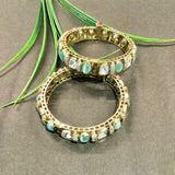 OP1026 BRACELET KUNDAN MINT PAIR