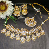 KJ364 LEGACY BRIDAL COLORLESS SET WITN TIKKA AND EARRINGS