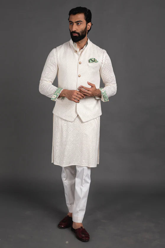 Zig Zag Wait Waist Coat Set