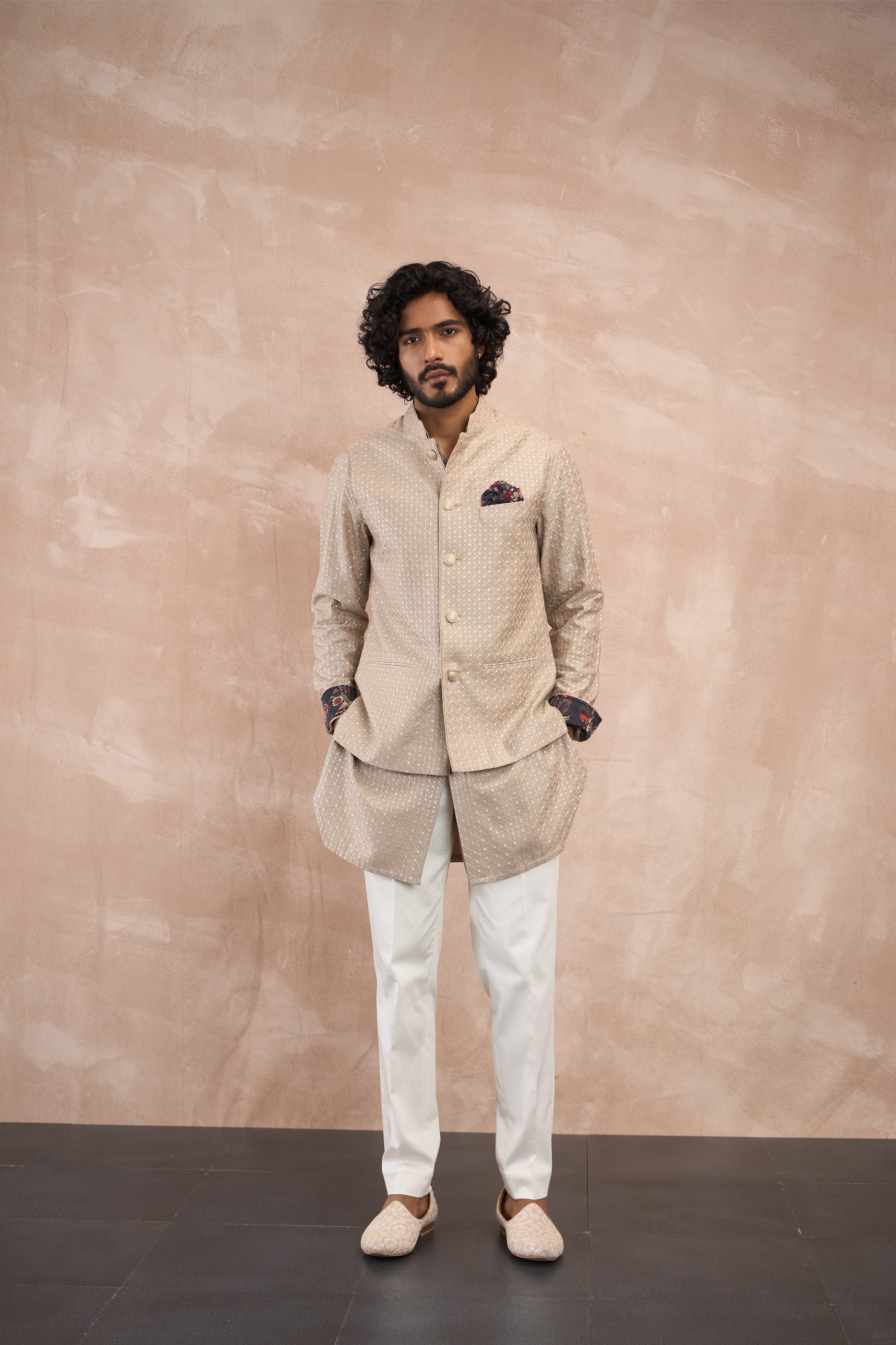 Inara Motif Nehru Jacket Set