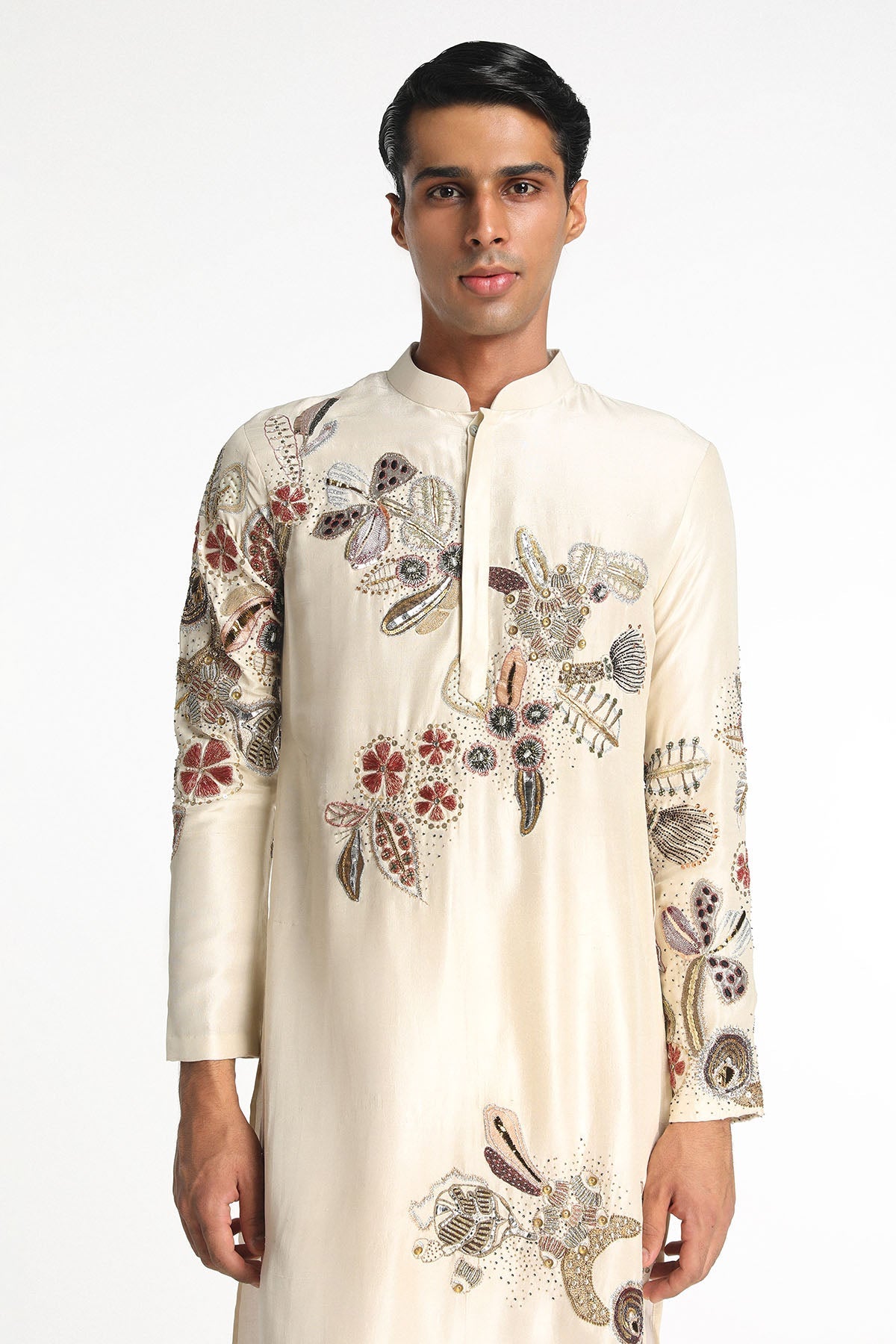 Zenith - Ivory Dupion Silk Kurta Set
