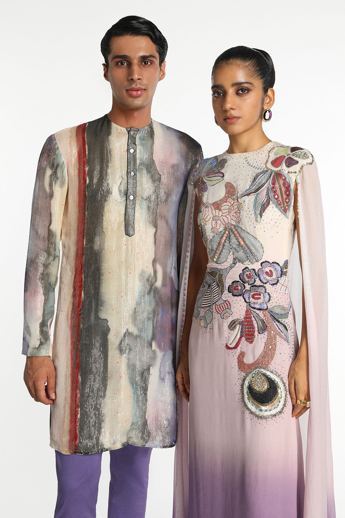 Equinox - Mist Aurora Chanderi Silk Kurta Set
