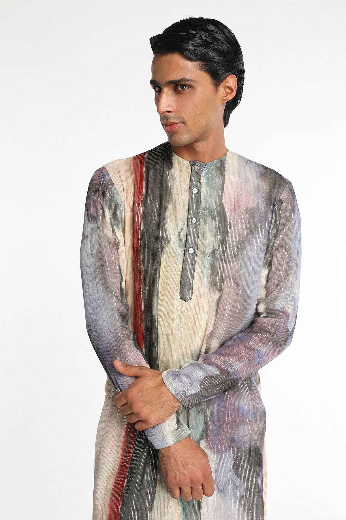 Equinox - Mist Aurora Chanderi Silk Kurta Set