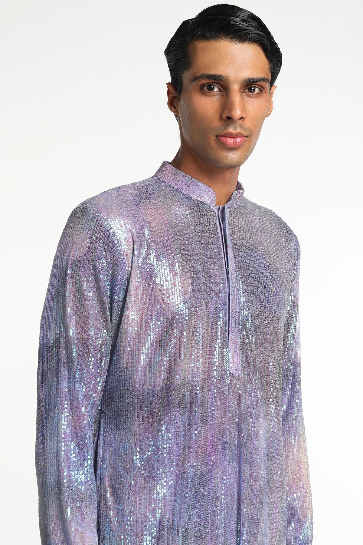 Equinox - Mist Purple Lurex Kurta Set