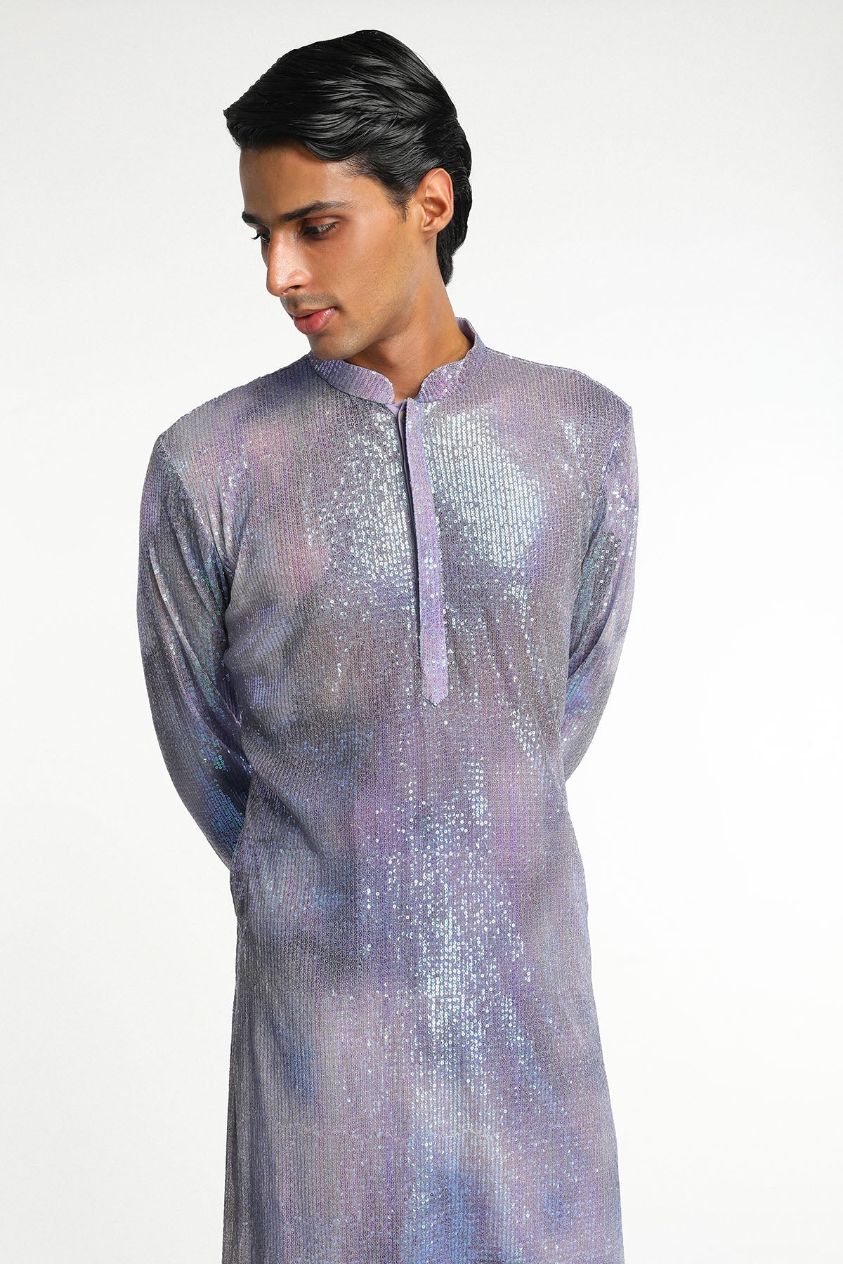 Equinox - Mist Purple Lurex Kurta Set