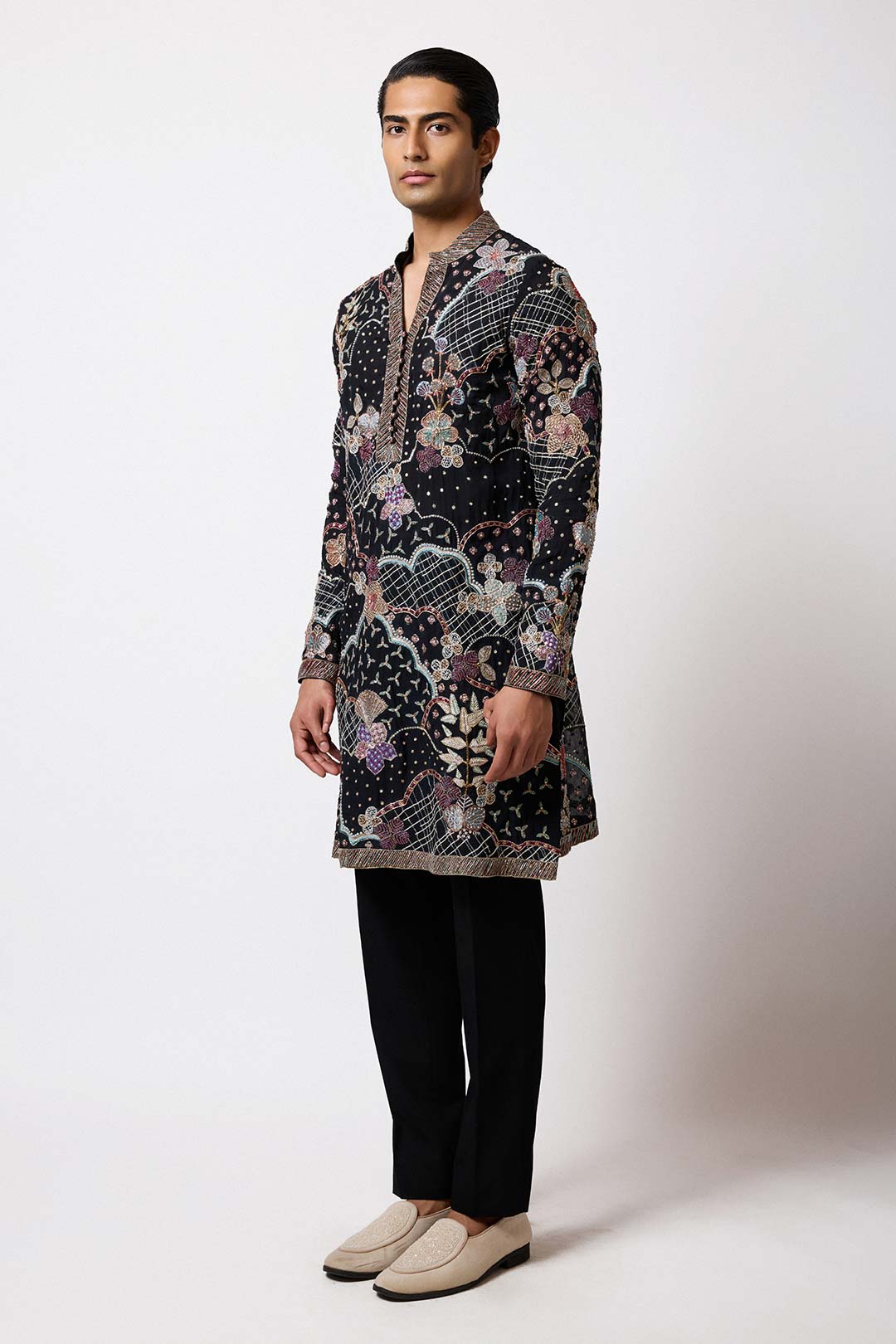 Bailora - Black Organza Kurta Set